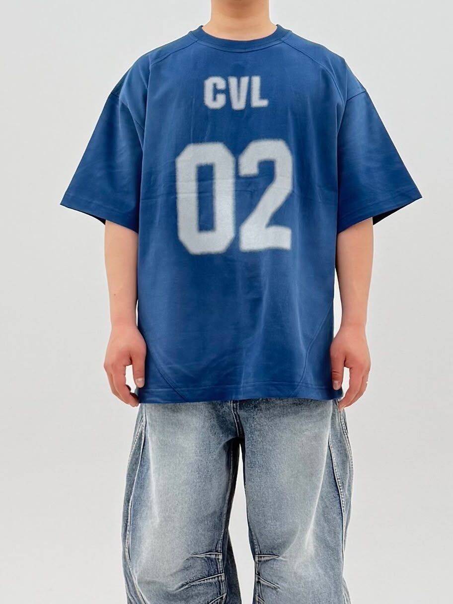 OverSize仿污數字短袖Tee COVILL-277T