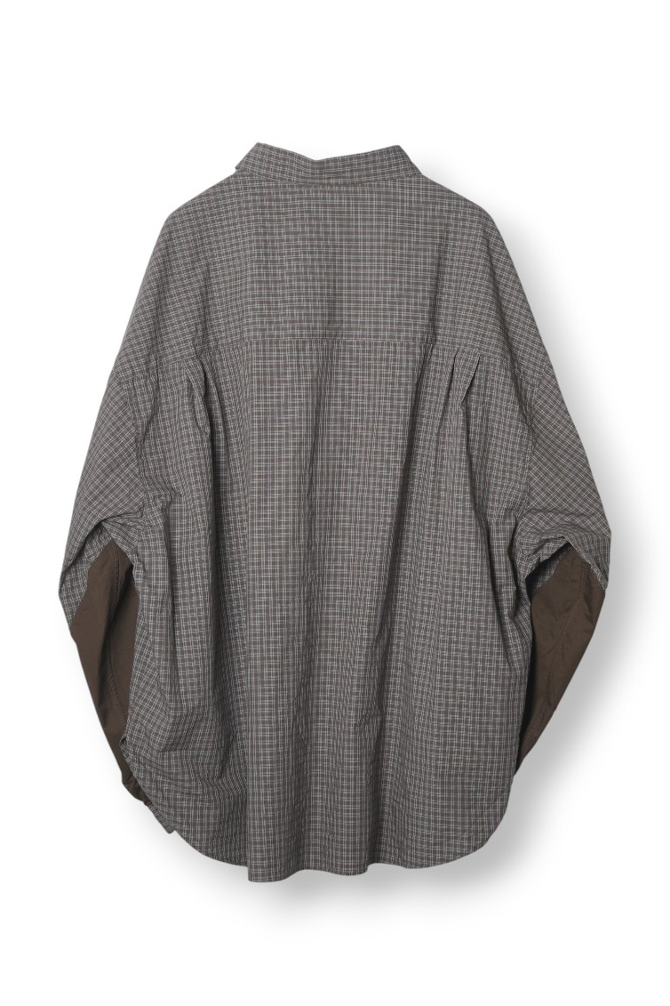 refomed WRIST PATCH WIDE SHIRT "CHECK"