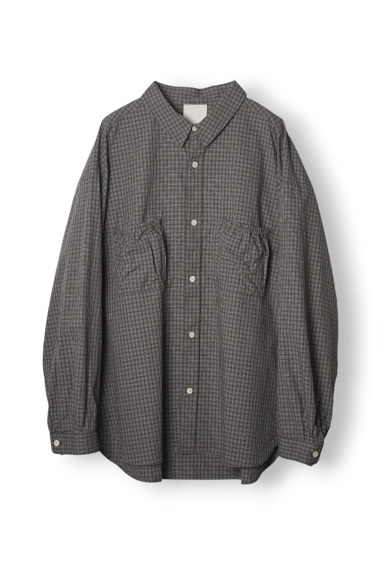 refomed WRIST PATCH WIDE SHIRT "CHECK"