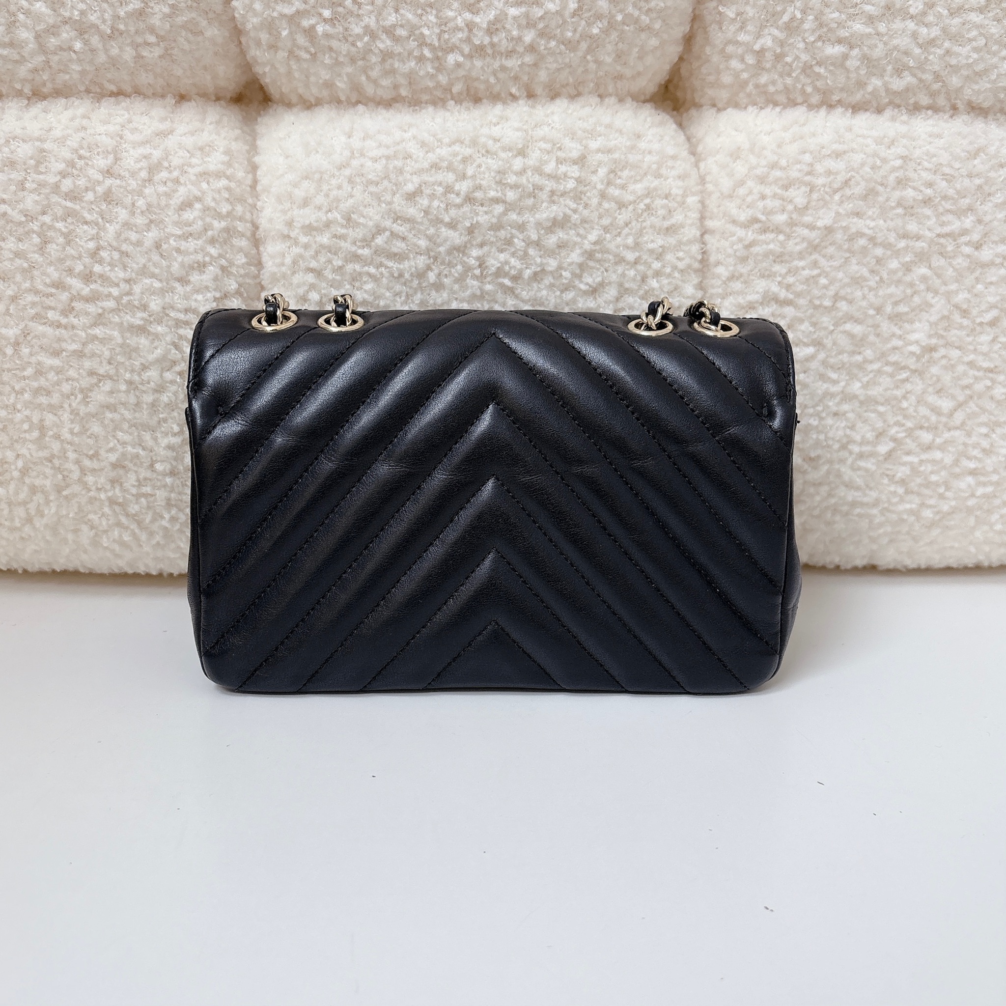 Chanel Small Statement Flap Bag - Black / GHW