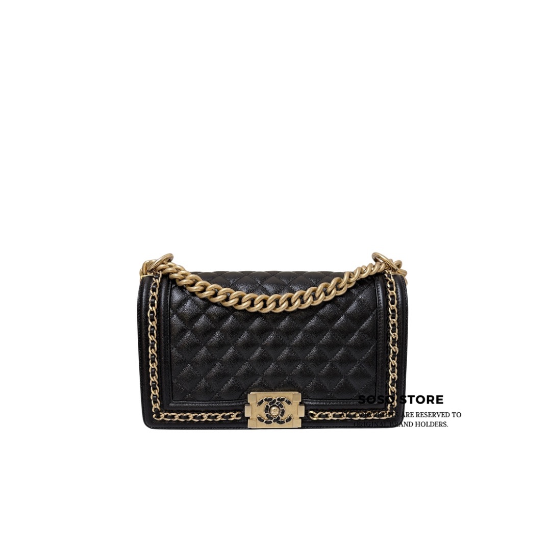 Chanel Boy Flap Bag - Black / GHW