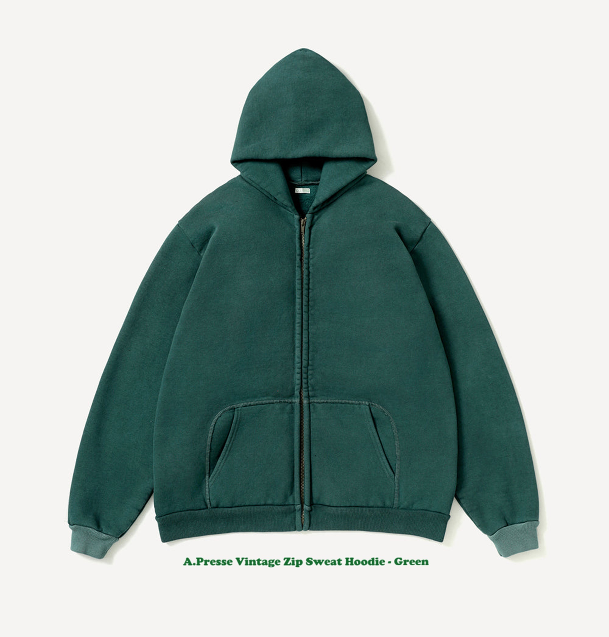 A.PRESSE 2026 A/W VINTAGE Vintage ZIP SWEAT HOODIE (26AAP-05-10) - PRE ORDER ITEM (預訂中)