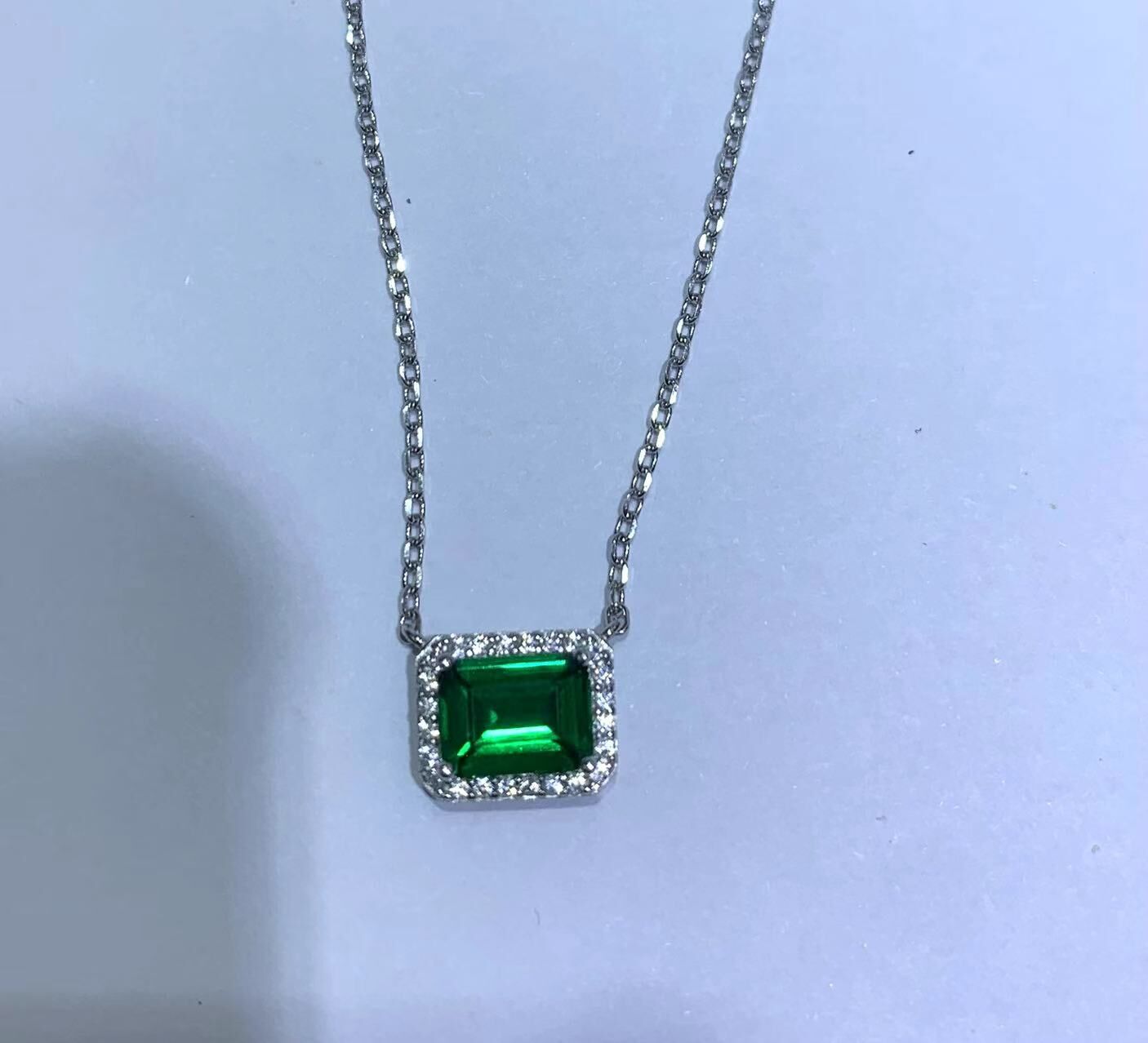 (BK1) 培育莎弗萊項鍊6*8MM(S925銀)(包證書)(40+6cm 可調節鏈) #CP090 #1809STA
