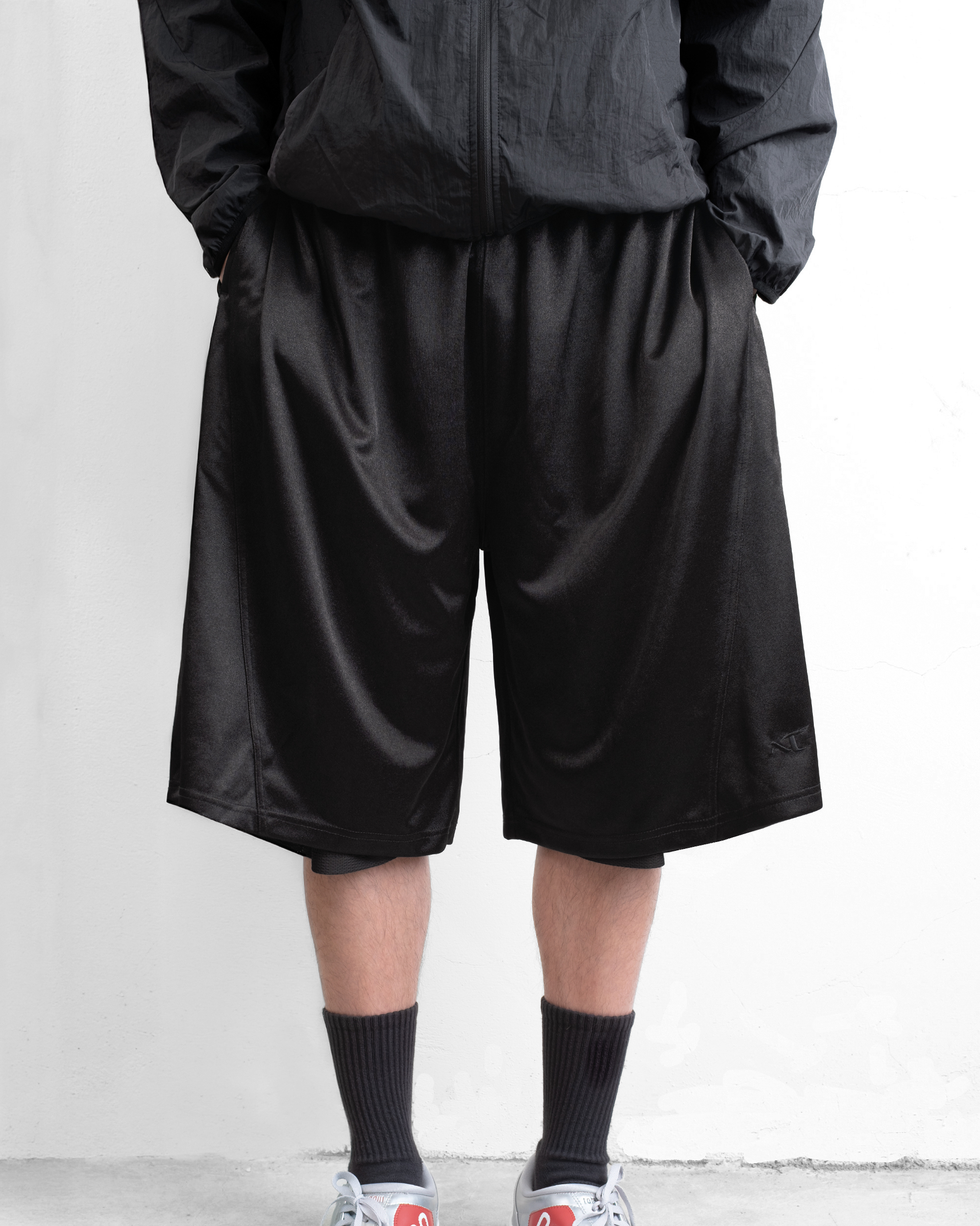 Anonymous Talking｜S26-P12 – Reversible Shorts (Black)