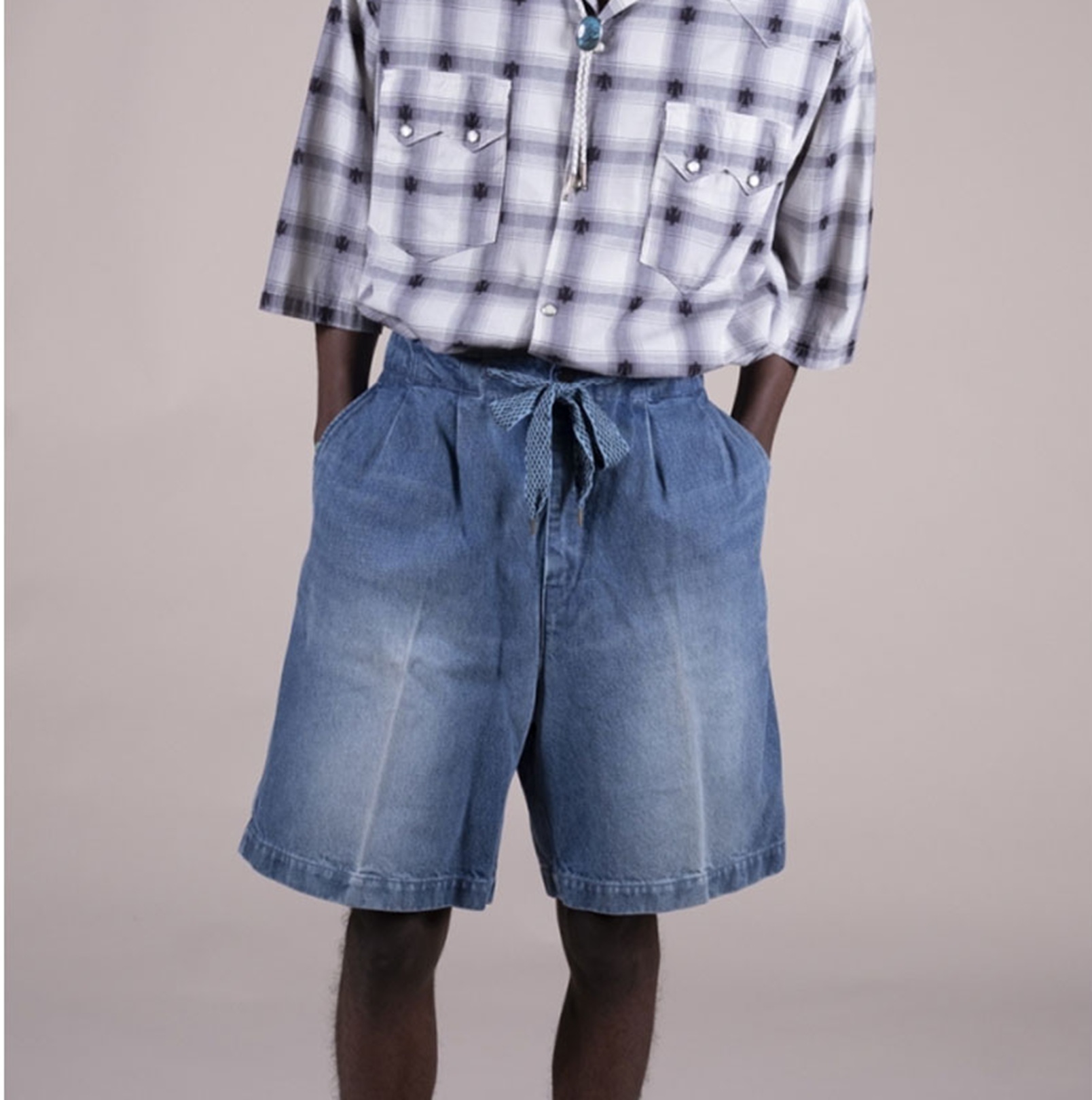 KAPITAL 14oz denim easy short trousers (center pleat) - PRE ORDER ITEM (預訂中)