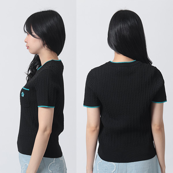 MARY QUANT / Daisy Bicolor Pullover