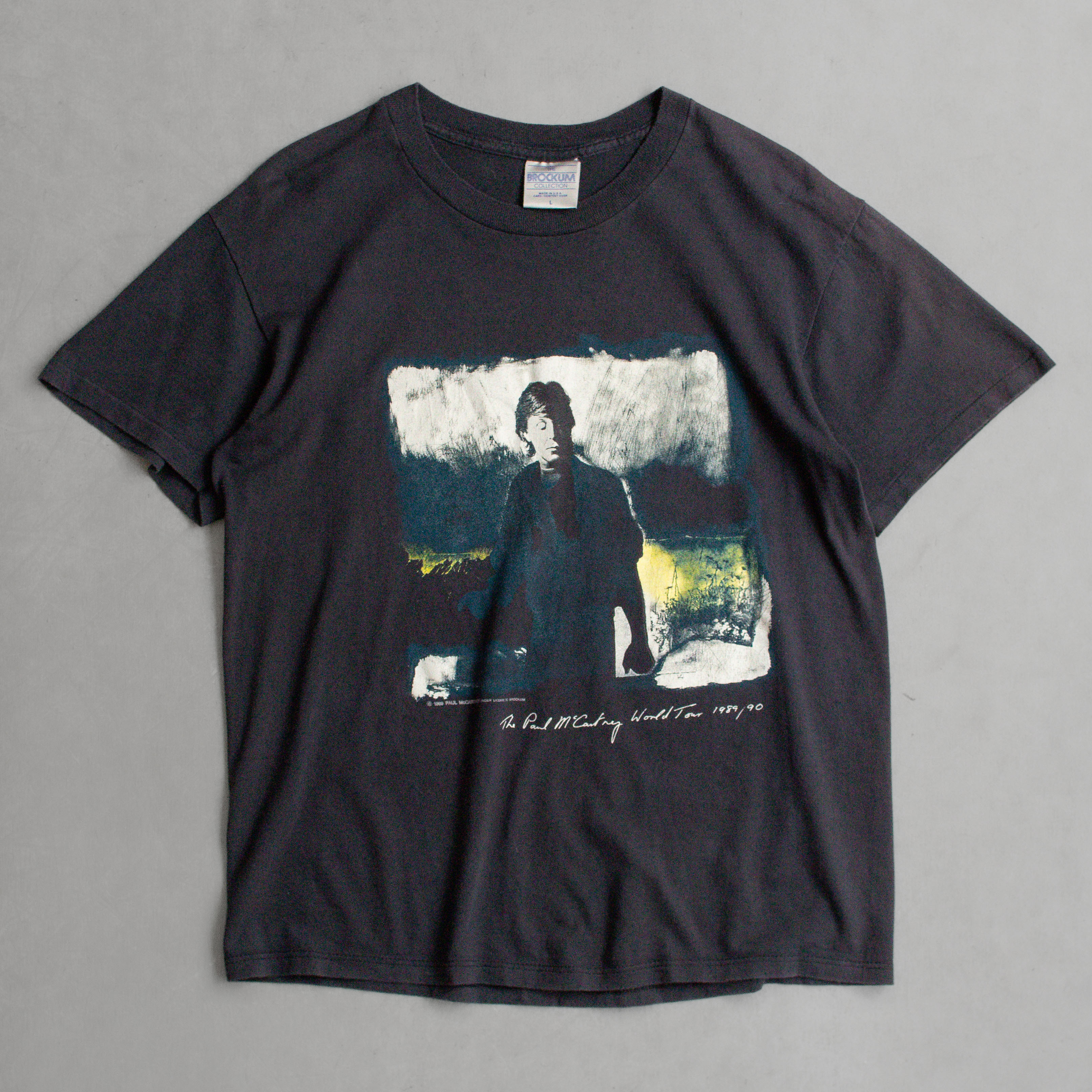 80-90S PAUL MCCARTNEY TOUR TEE 美國製 保羅麥卡尼 巡迴 黑色 短袖 T恤