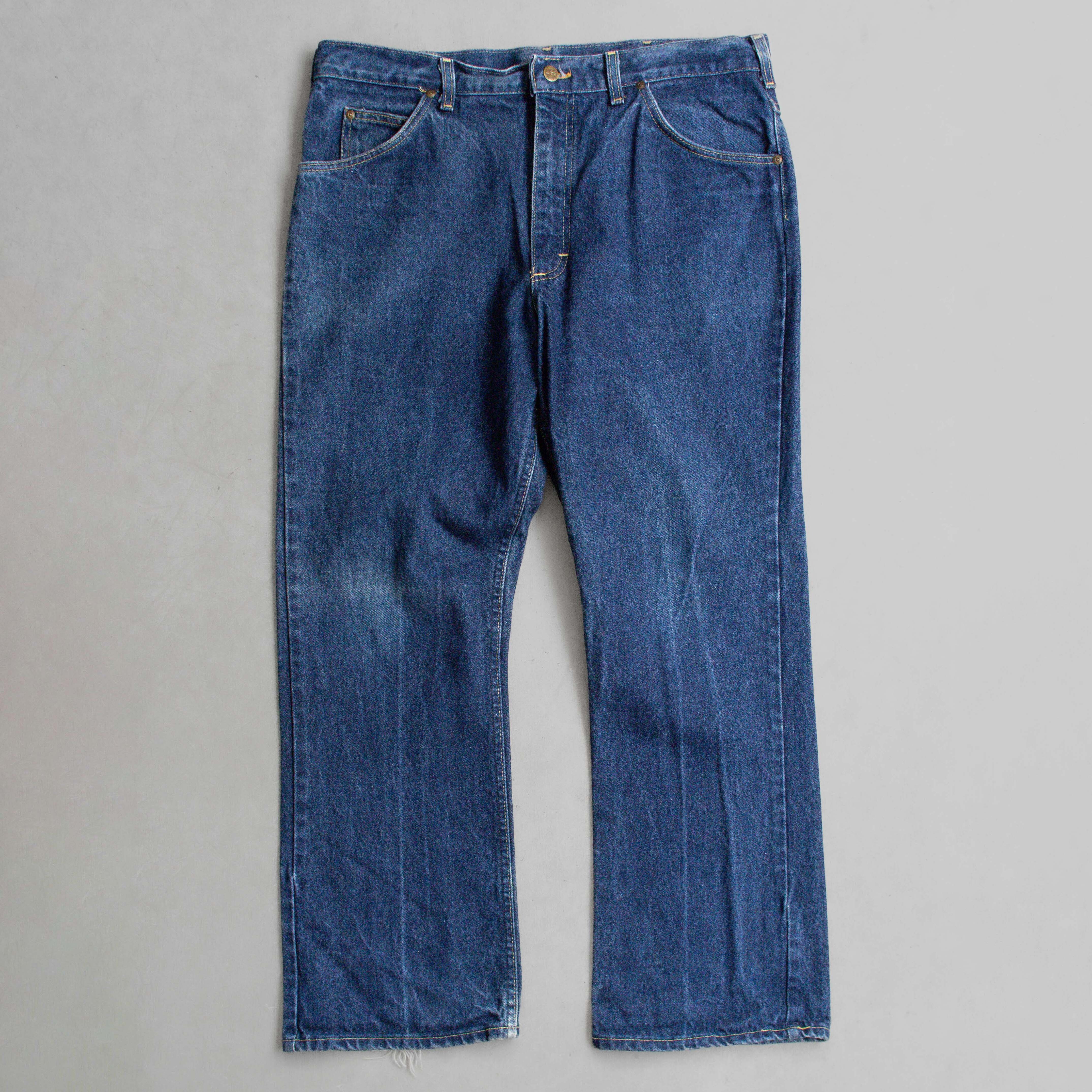 70S LEE 200 DENIM PANTS 美國製 直筒 深藍 牛仔 丹寧 長褲 A
