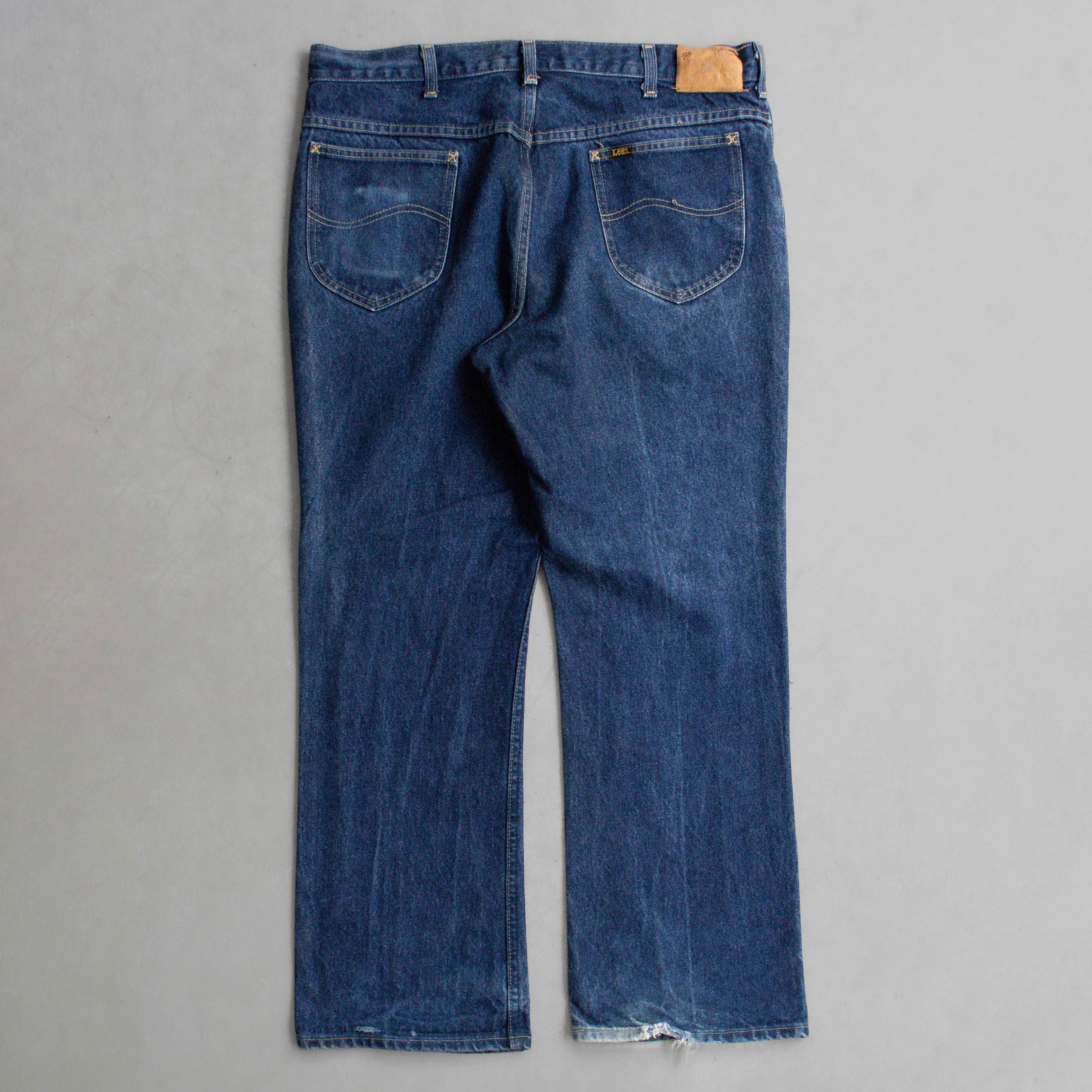 70S LEE 200 DENIM PANTS 美國製 直筒 深藍 牛仔 丹寧 長褲 A