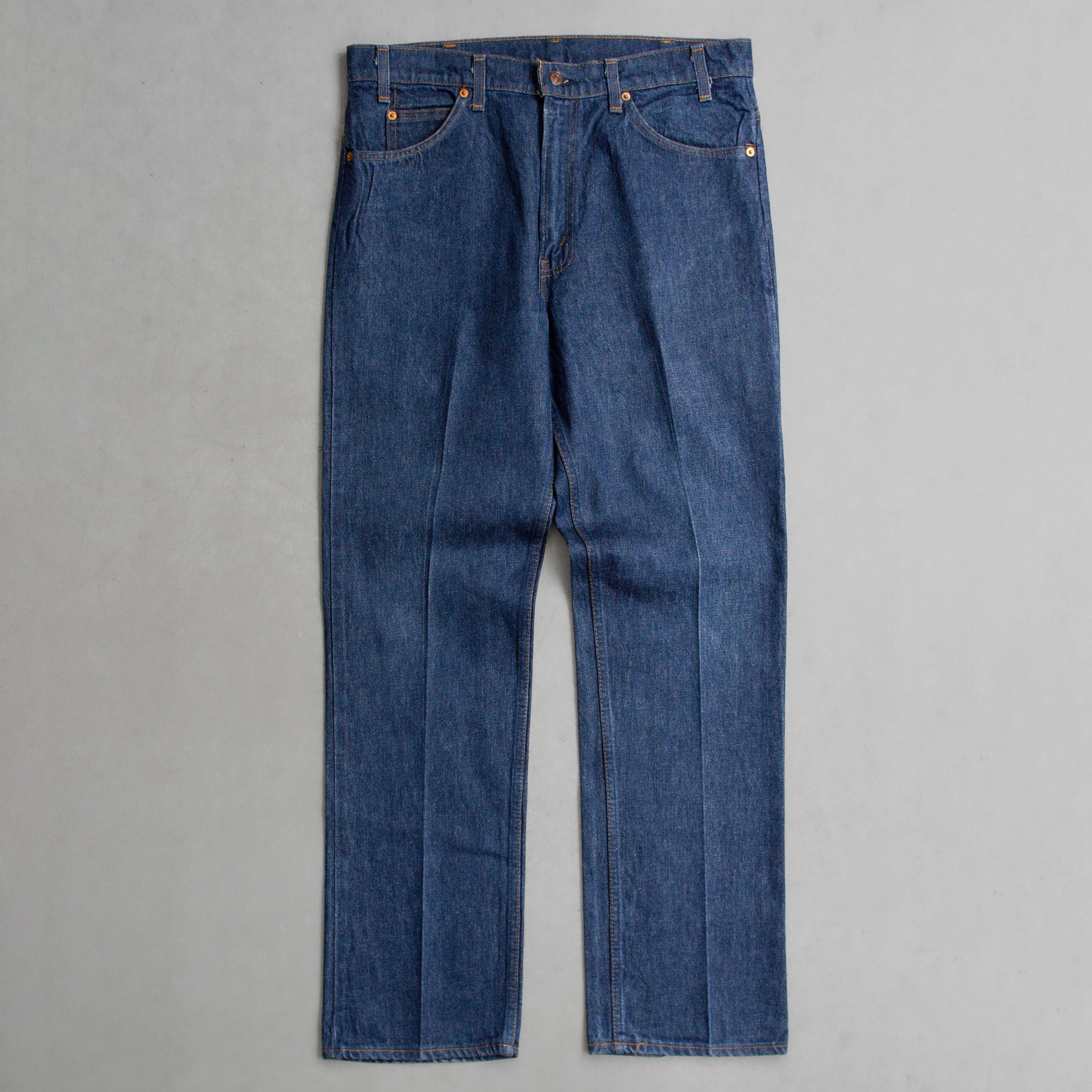 80S LEVIS 509 DENIM PANTS 美國製 深藍 原色 直筒 牛仔 丹寧 長褲