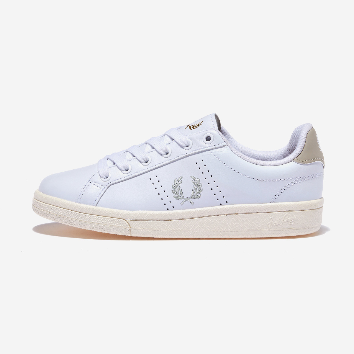 激抵價！FRED PERRY LEATHER (White/Light Oyster)