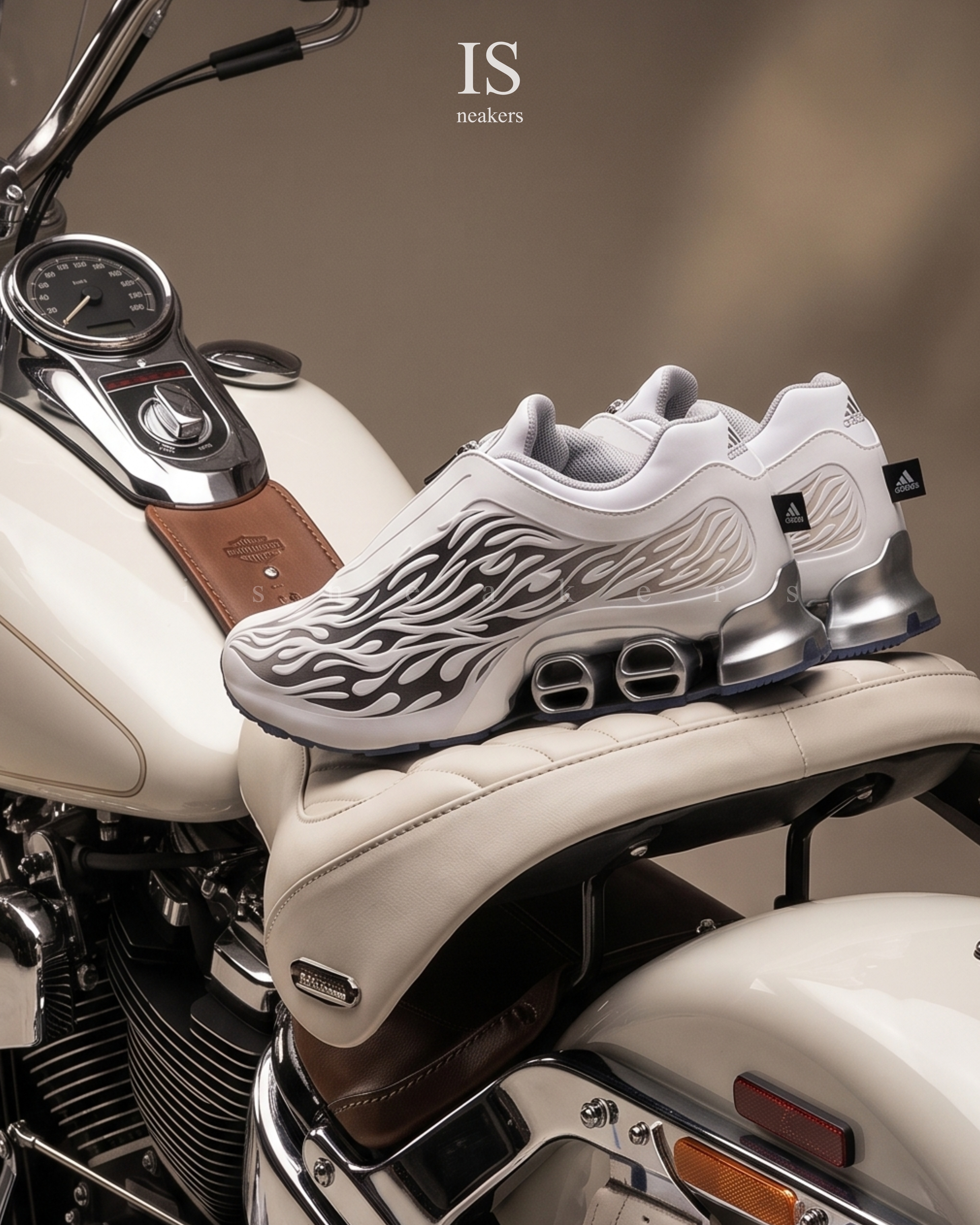iSNEAKERS｜adidas Originals x Hellstar MEGARIDE S2 火焰 白黑銀 KH8086