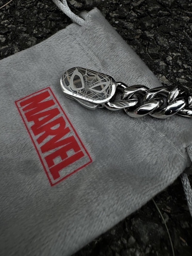 （預購）Marvel漫威 迪士尼 聯名 蜘蛛人手鍊 古巴鍊