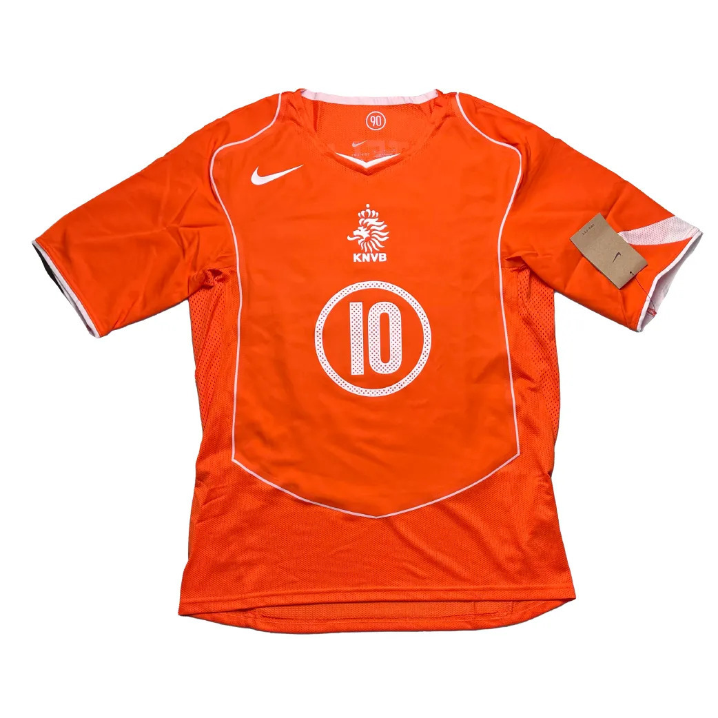 2004 Netherlands Reissue Match Home Shirt with Nameset