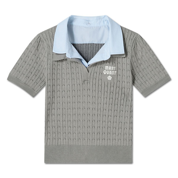MARY QUANT / Layered Polo Pullover