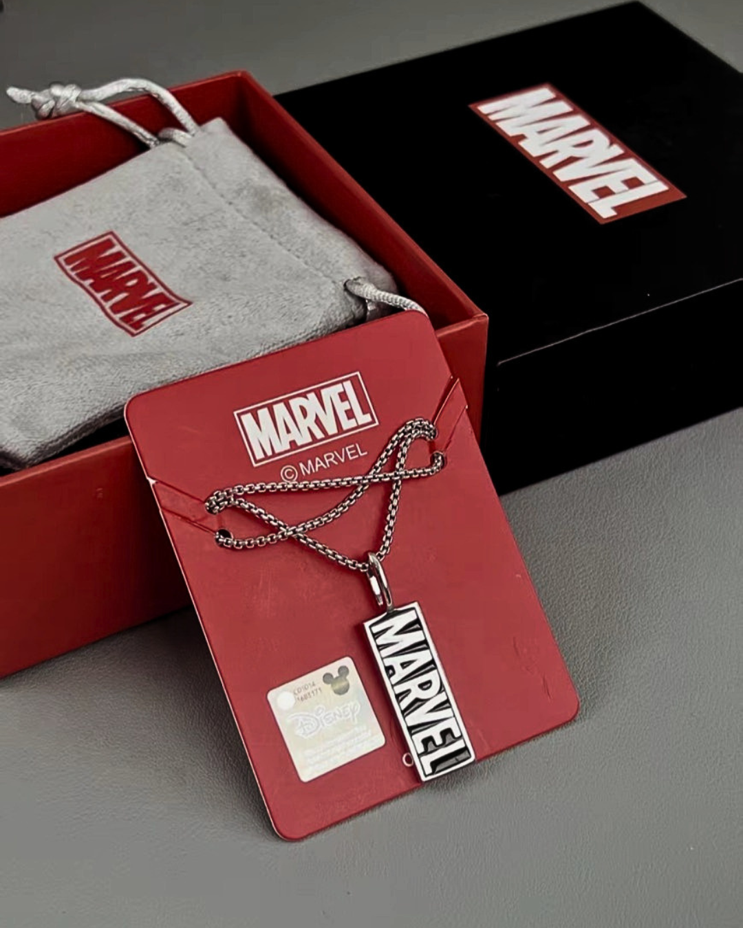 正版授權 漫威 MARVEL限定 蜘蛛人 幾何方牌項鍊 2色