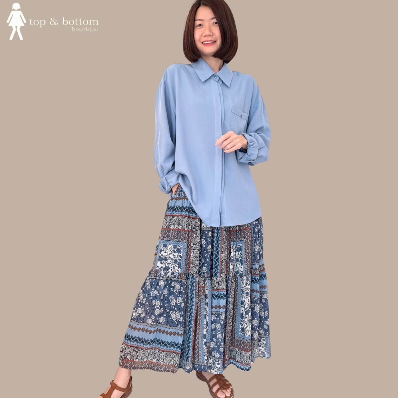 LONG SLEEVE COTTON BUTTON DOWN SHIRT