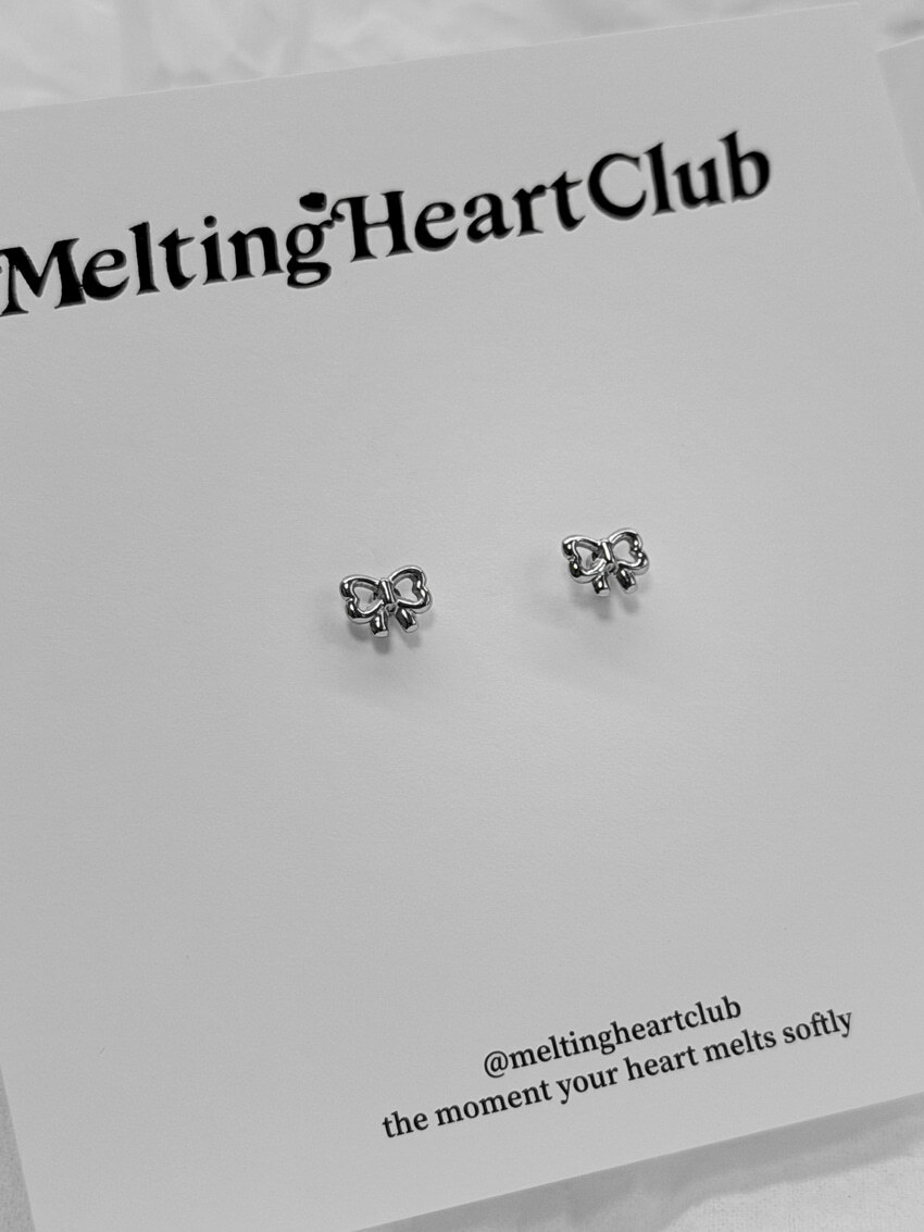 【預購】韓國代購 Melting Heart Club 蝴蝶結 醫療鋼 耳環