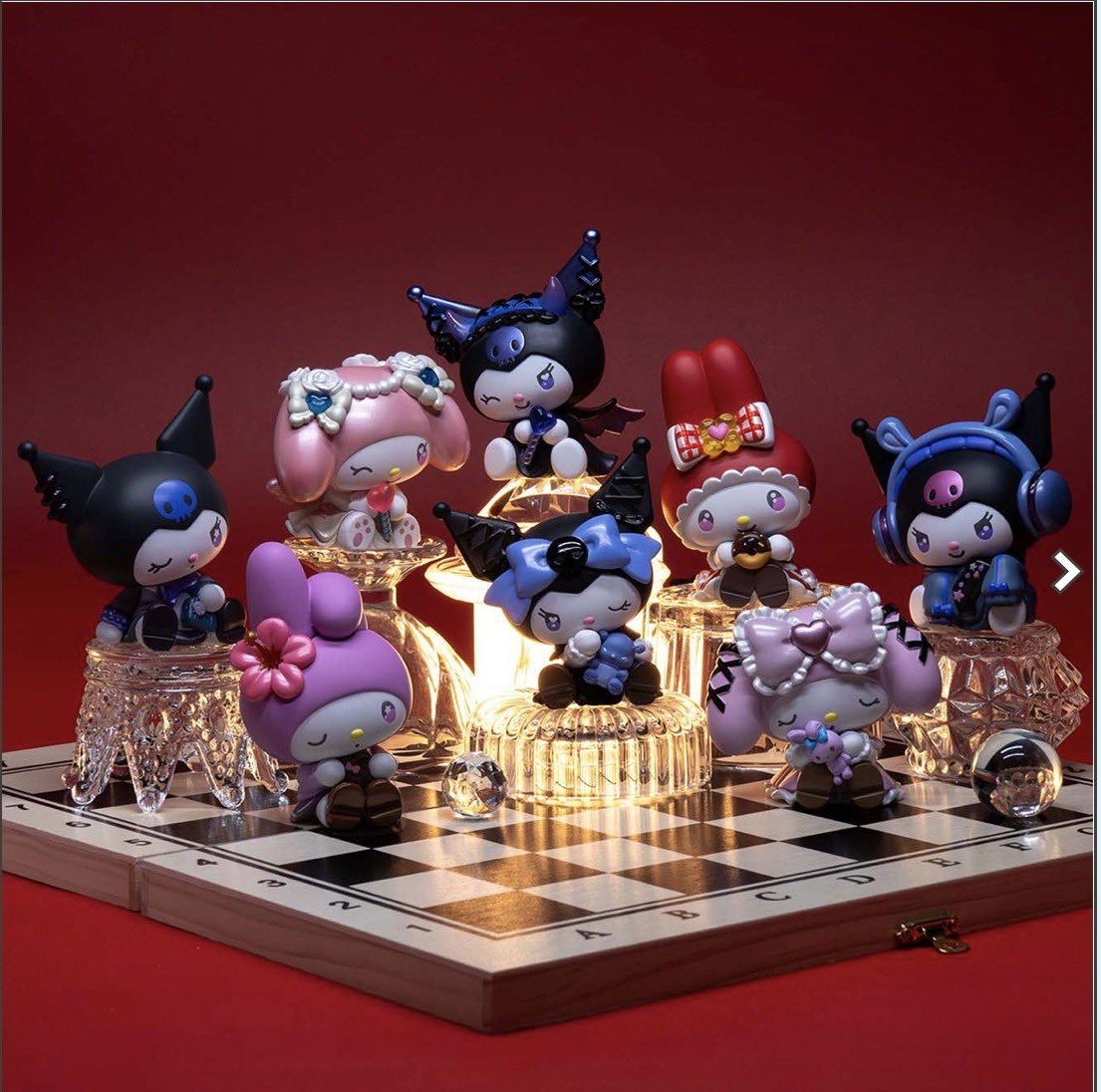 日本 Sanrio My Melody & Kuromi 肩並肩擁抱系列手辦公仔盲盒