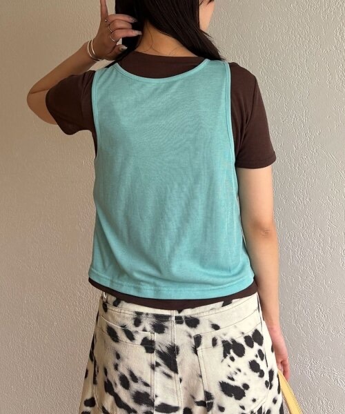 CIAOPANIC / Butterfly Button Tank Layered Tee