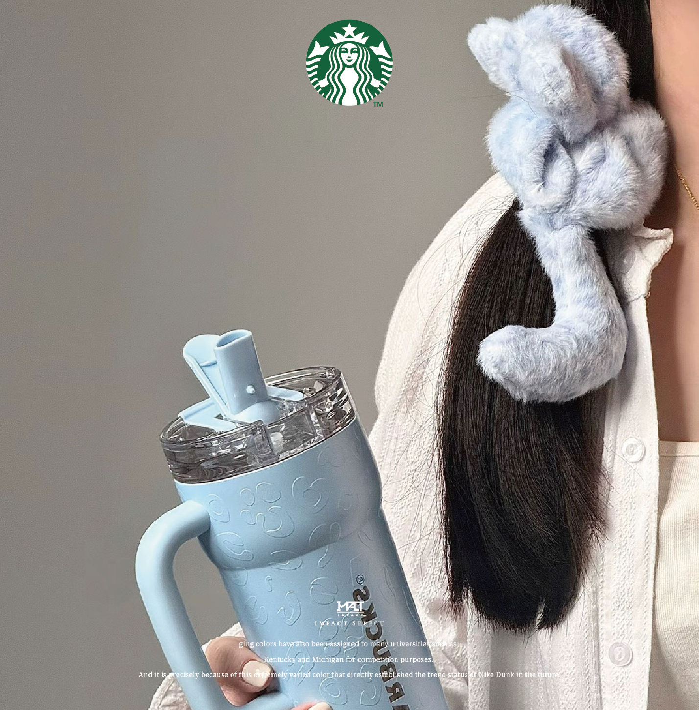 Starbucks 星巴克 寶寶藍 毛絨尾巴配飾 髮圈 豹紋 小貓水壺 550ml