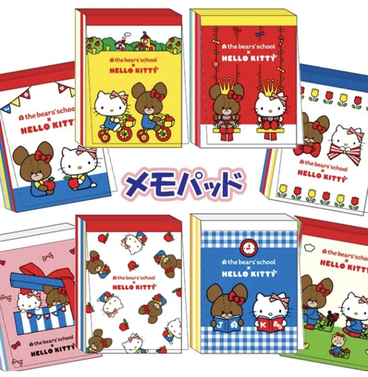 JP Hello Kitty x School bear 迷你 Memo 隨機款 4937 TK260808