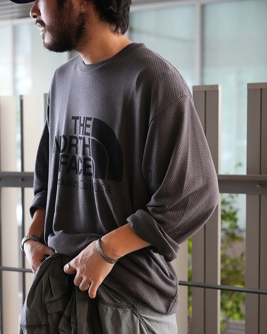 『代購+現貨商品』2026AW THE NORTH FACE Purple Label 紫標 Mesh Field Long Sleeve Tee 正面 LOGO 長T 現貨 N26FH011