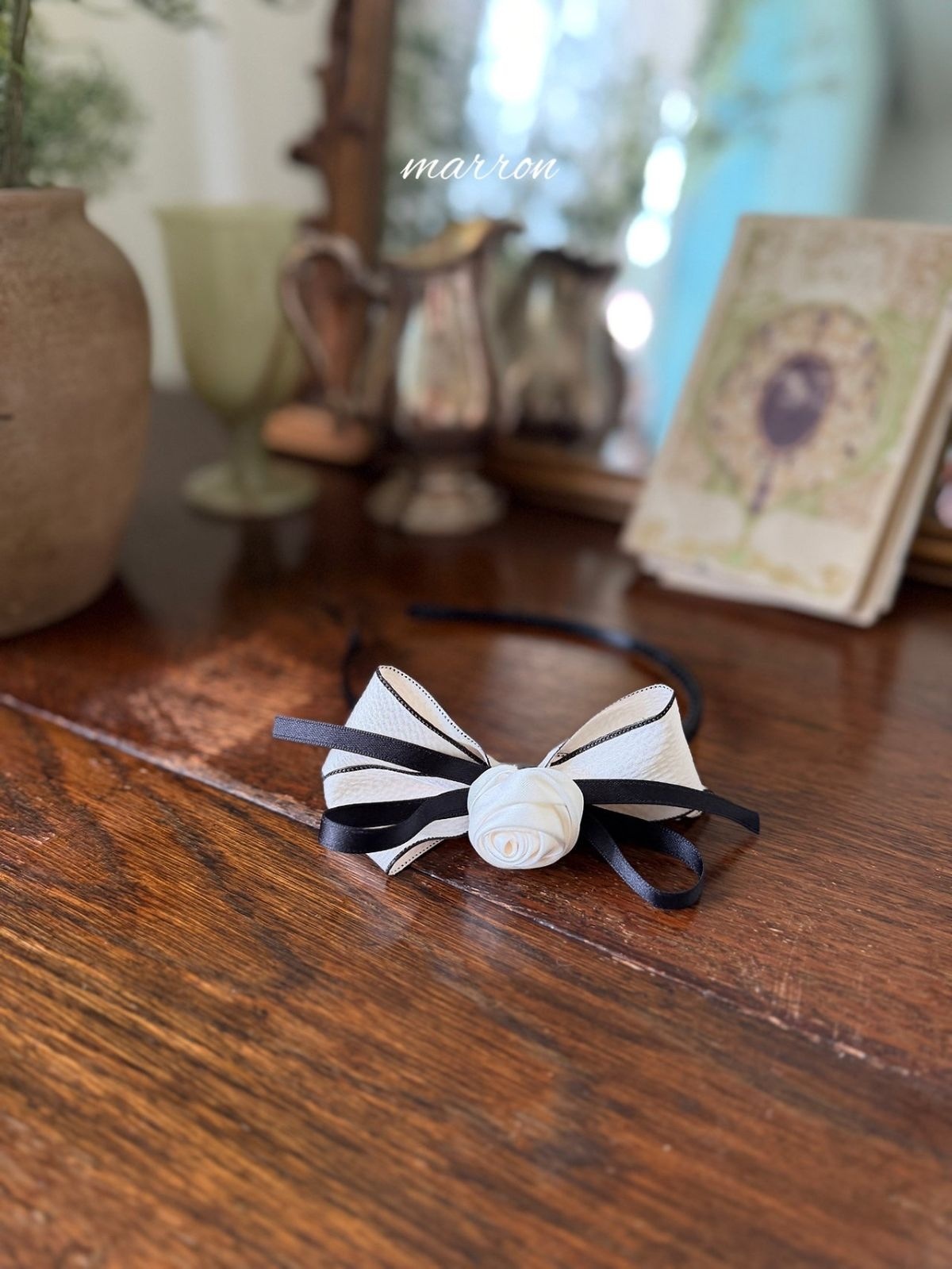 MARRON Rose Ribbon Hairband