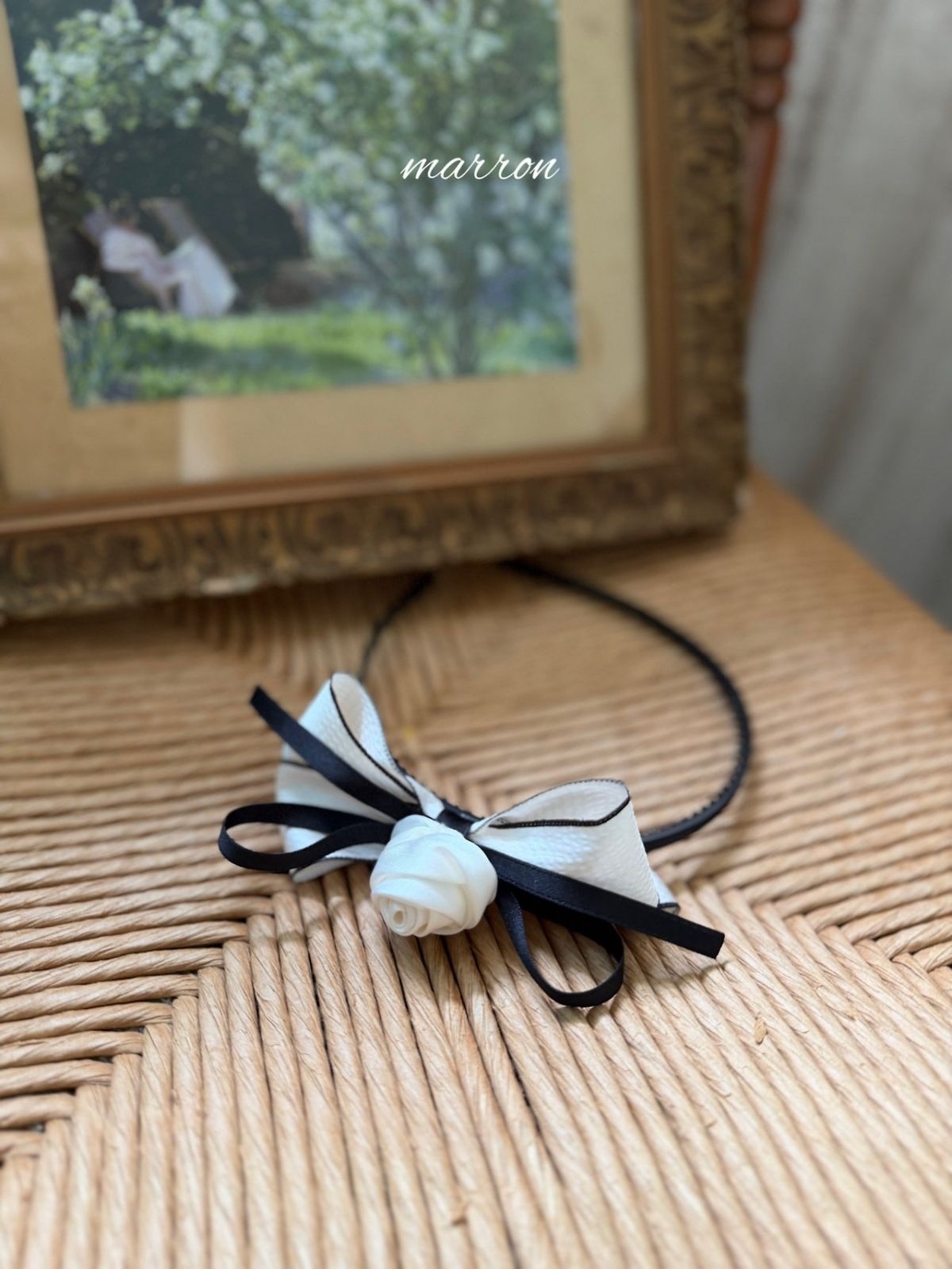 MARRON Rose Ribbon Hairband