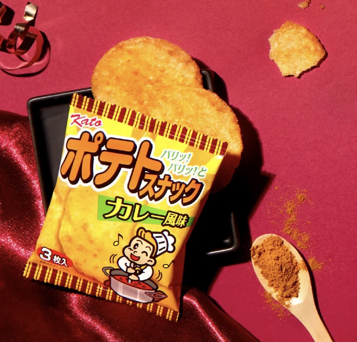 【爆炸推薦】JP 超薄脆特濃咖哩薯片 3塊 x 5包 2581 TK260808