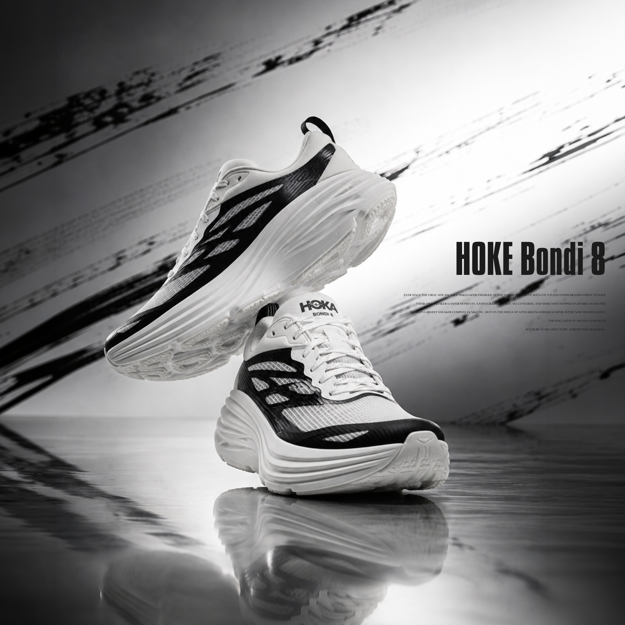 NICEDAY 代購 Hoka Bondi 8 白黑 白色 黑色 厚底 運動 增高 機能 1178715-FLLC