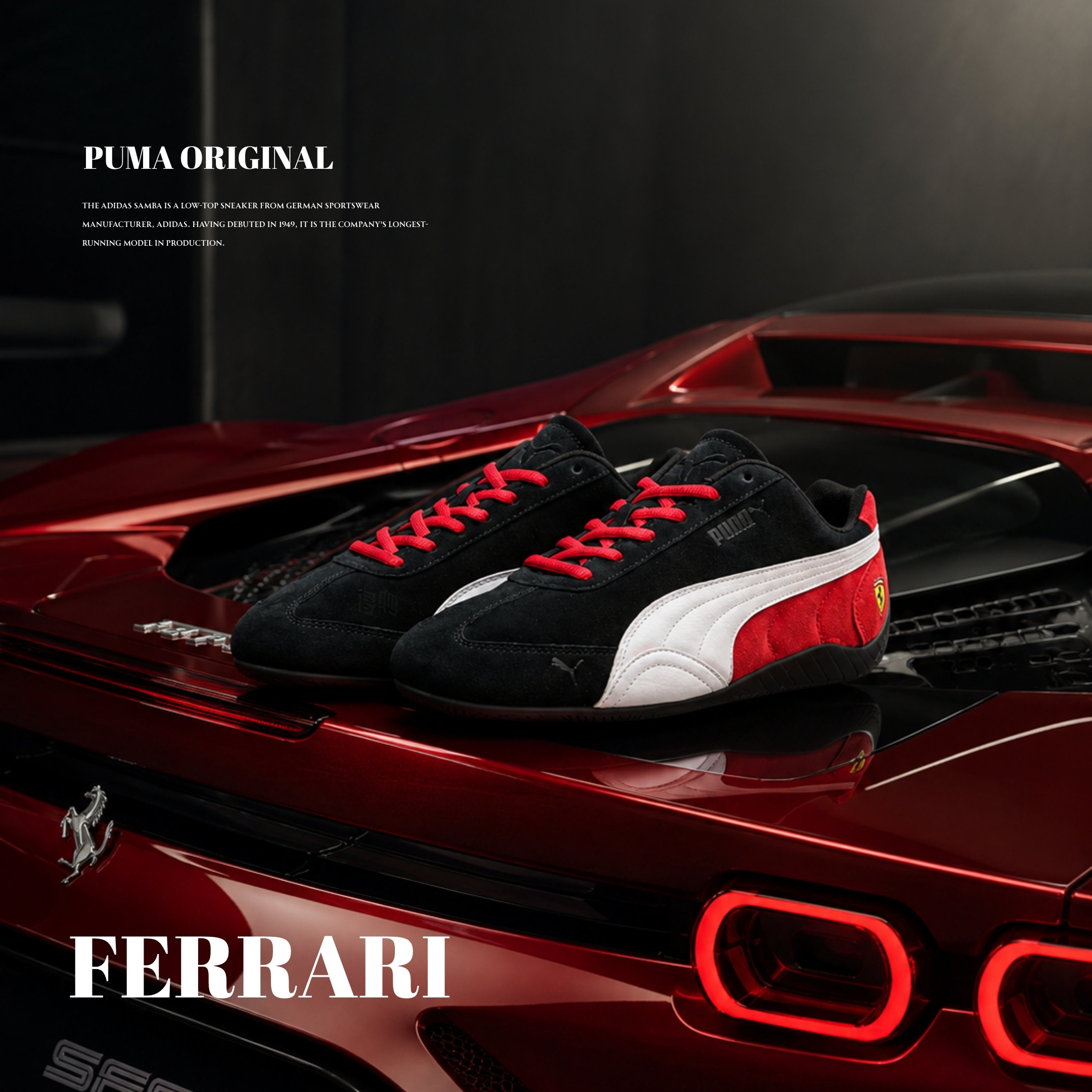 NICEDAY 代購 Ferrari x Puma Speedcat 黑紅 法拉利 法家 黑 賽車鞋 309404-01