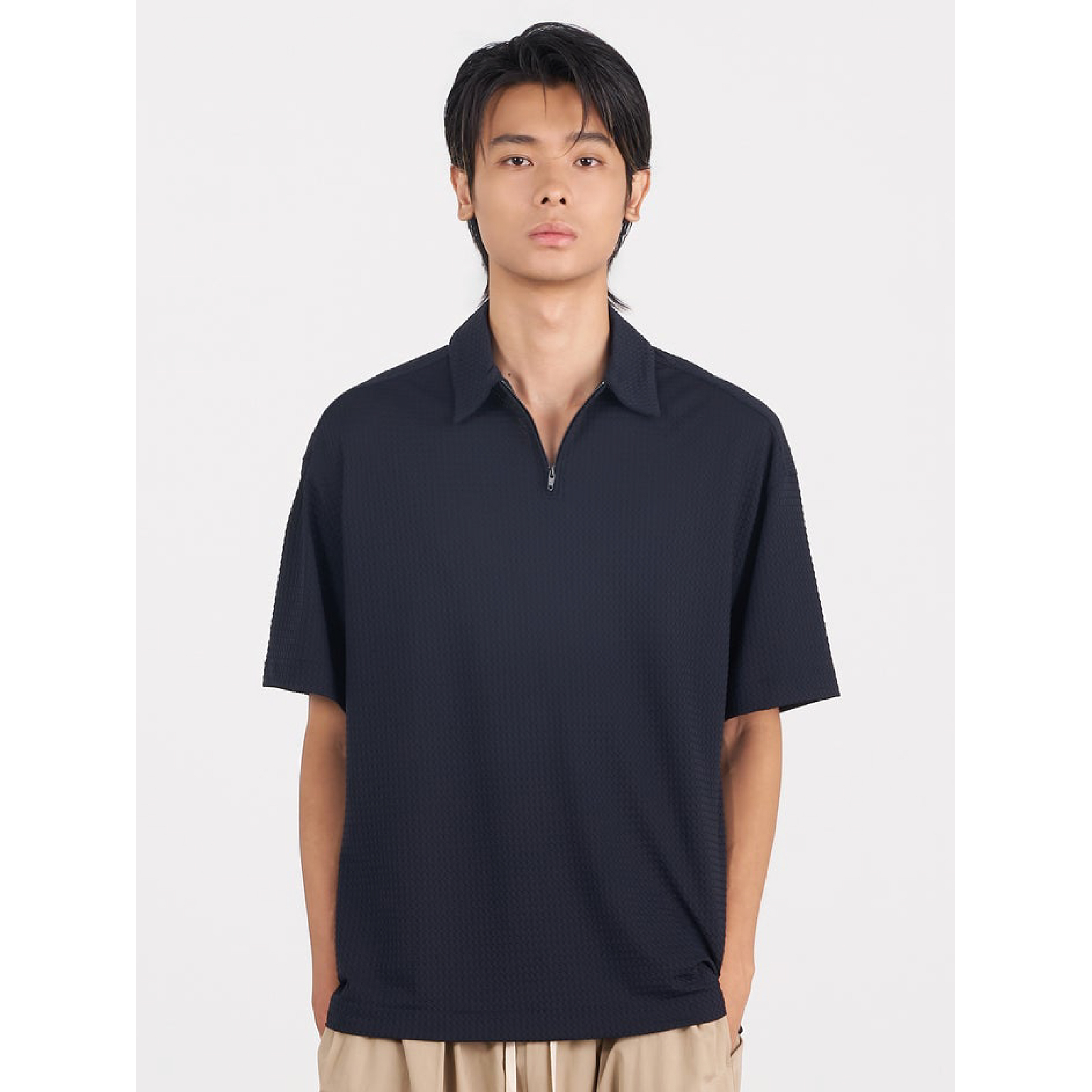 CHOIR Jacquard Zip Shirt 緹花針織Polo衫 [JZS01]