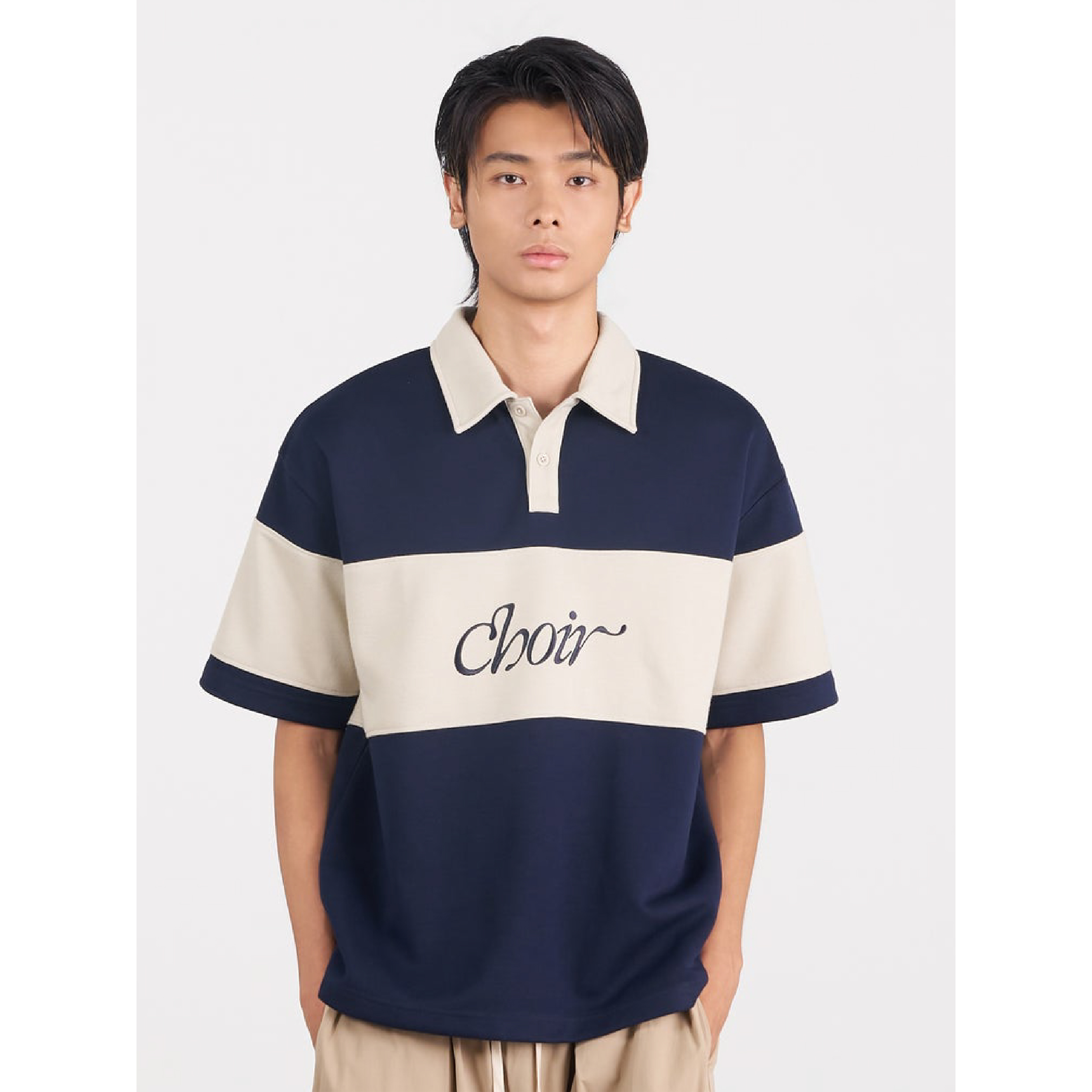 CHOIR Striped Logo Polo Shirt 條紋Logo Polo衫 [MLPS02]