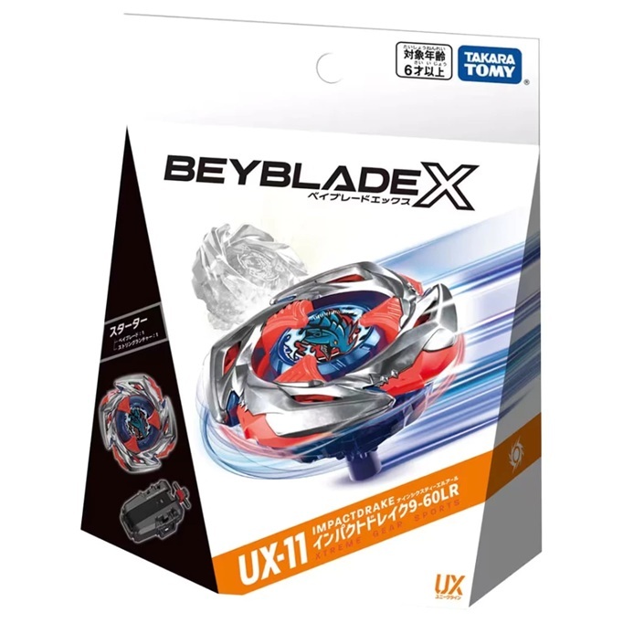 【TAKARA TOMY】戰鬥陀螺X 戰鬥陀螺 UX-11 衝擊龍神 豪華組 台灣代理版 可掃QR strc