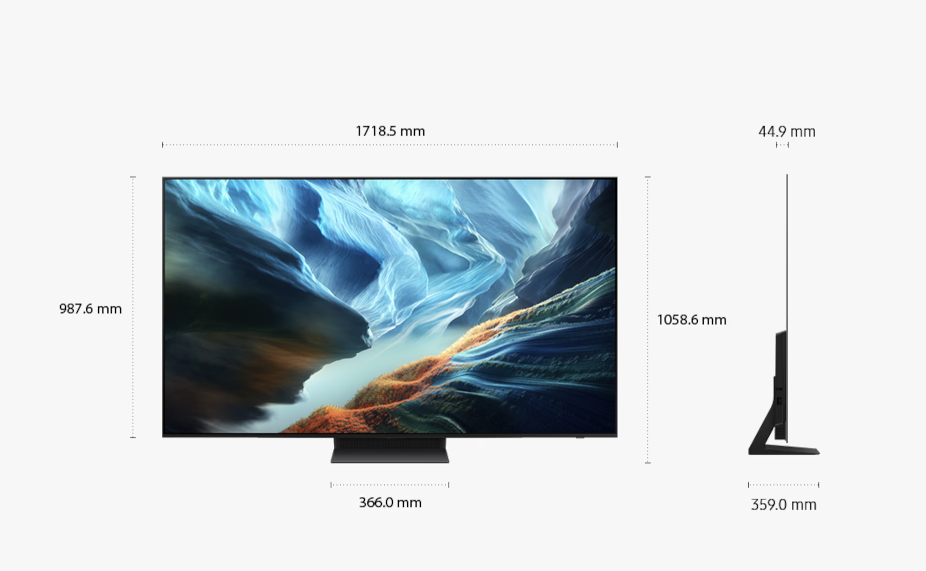 samsung 三星 77S90H 尺寸