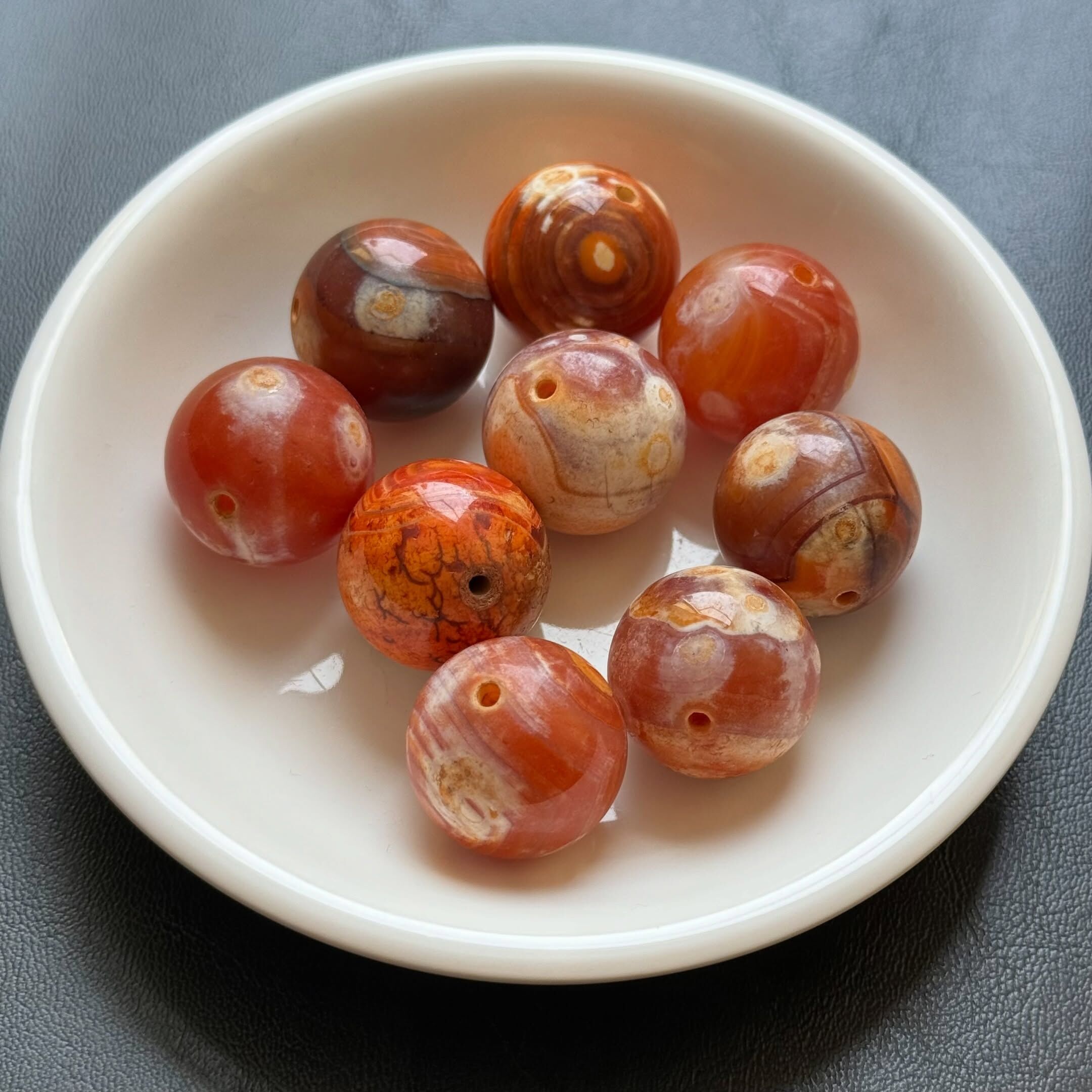 [原石] 戈壁瑪瑙（Gobi Agate） 通孔 水晶串珠材料