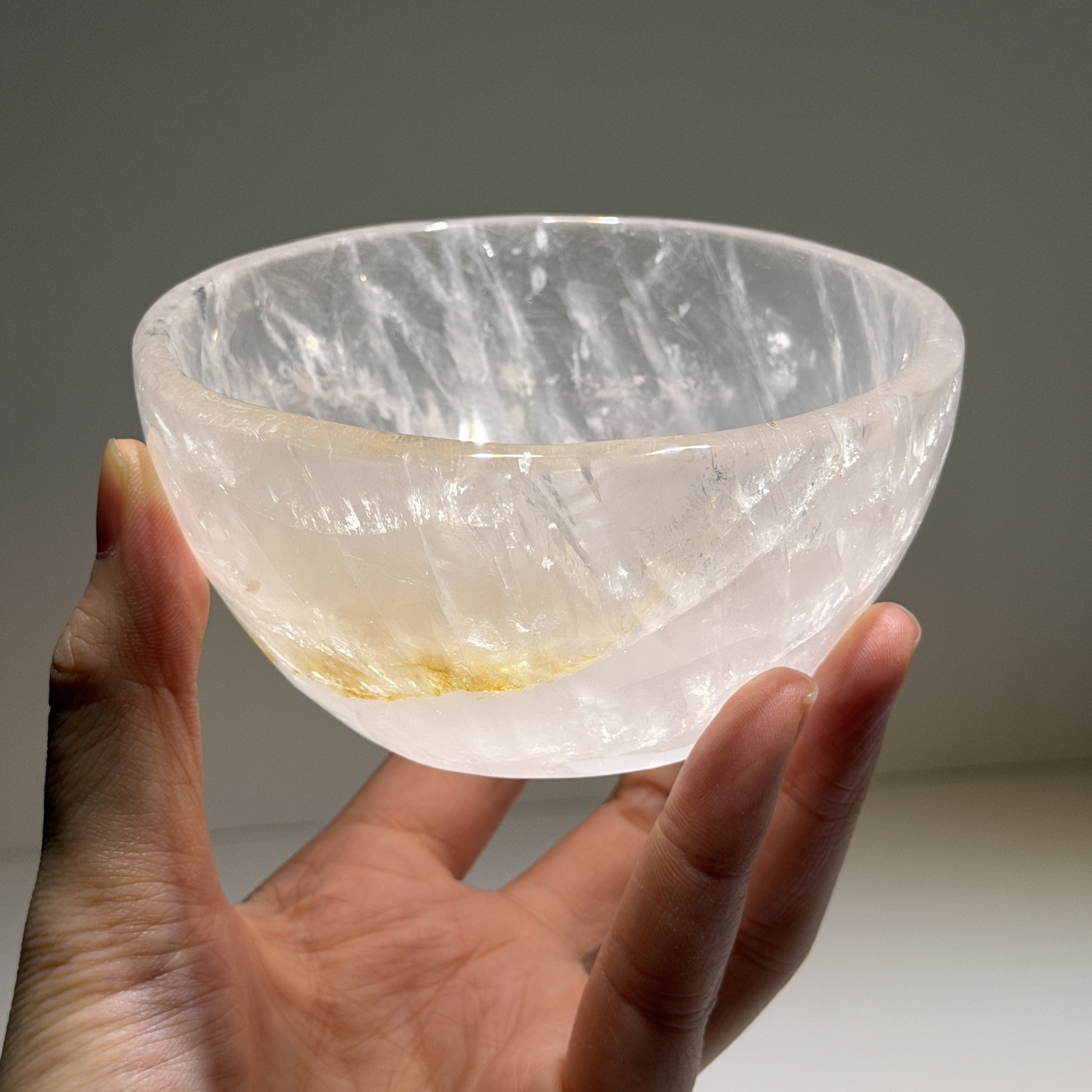 高級白水晶碗 10cm  WD2421