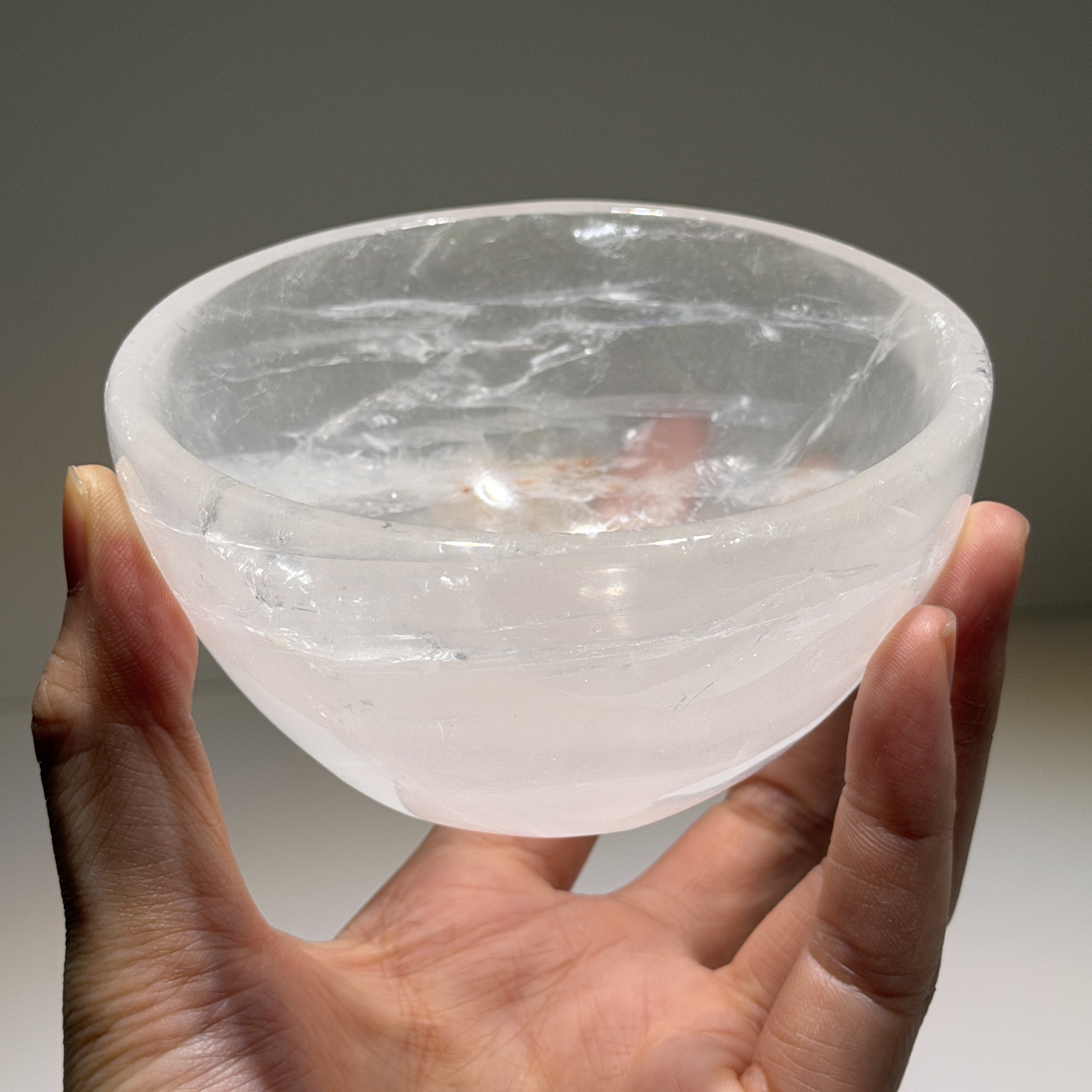 高級白水晶碗 10cm  WD2420