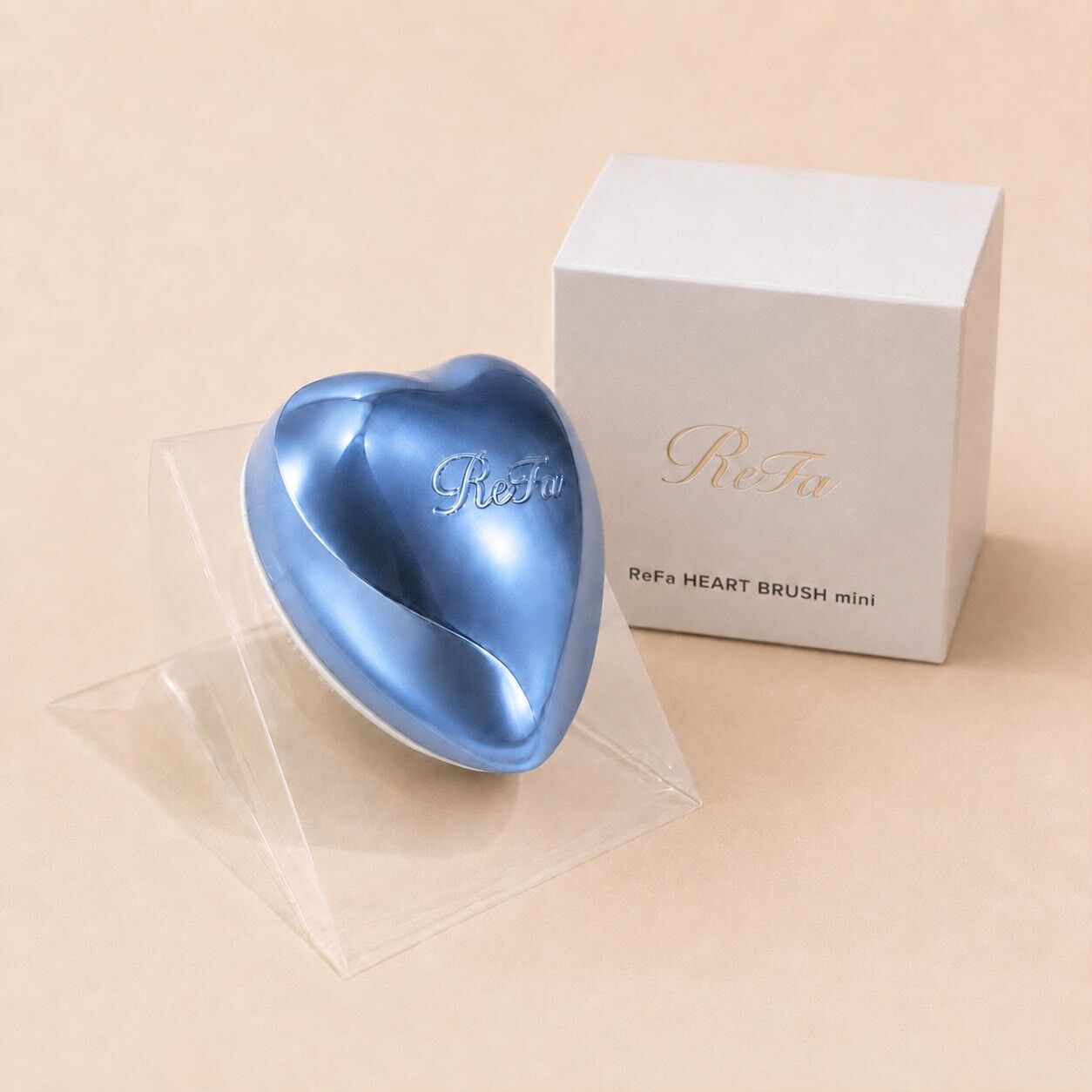 ReFa HEART BRUSH Mini 心型光澤感美髮梳(迷你版)  Silver Sky