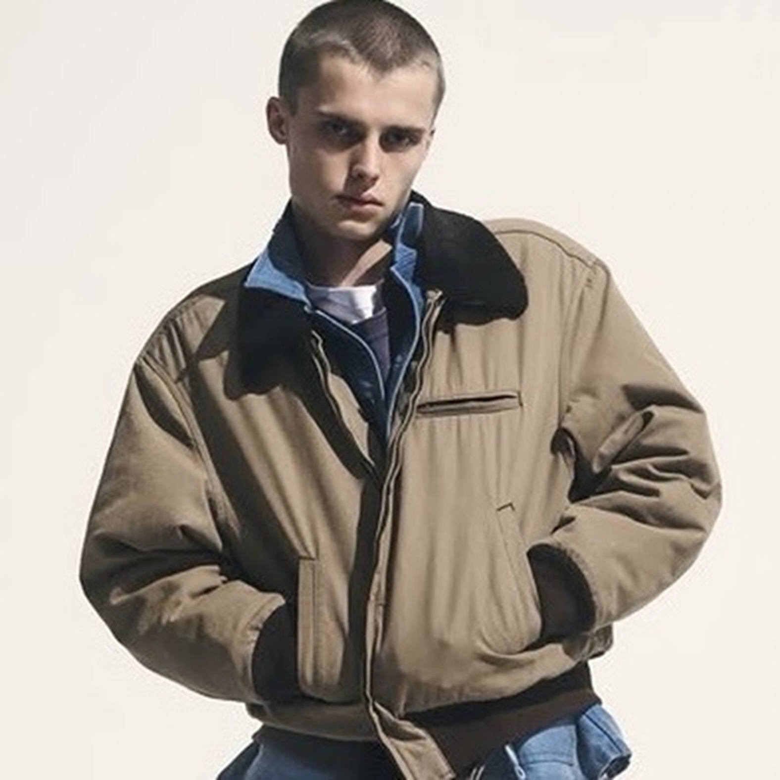 A.PRESSE 2026 A/W VINTAGE WASHED WOOL FLIGHT JACKET (26AAP-01-64) - PRE ORDER ITEM (預訂中)