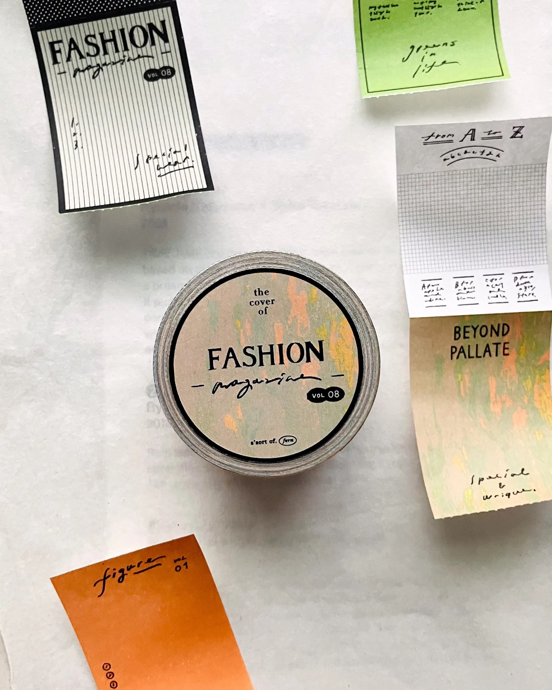 羊君｜雜誌封面 𝐌𝐚𝐠𝐚𝐳𝐢𝐧𝐞 𝐂𝐨𝐯𝐞𝐫 - 便條貼紙卷