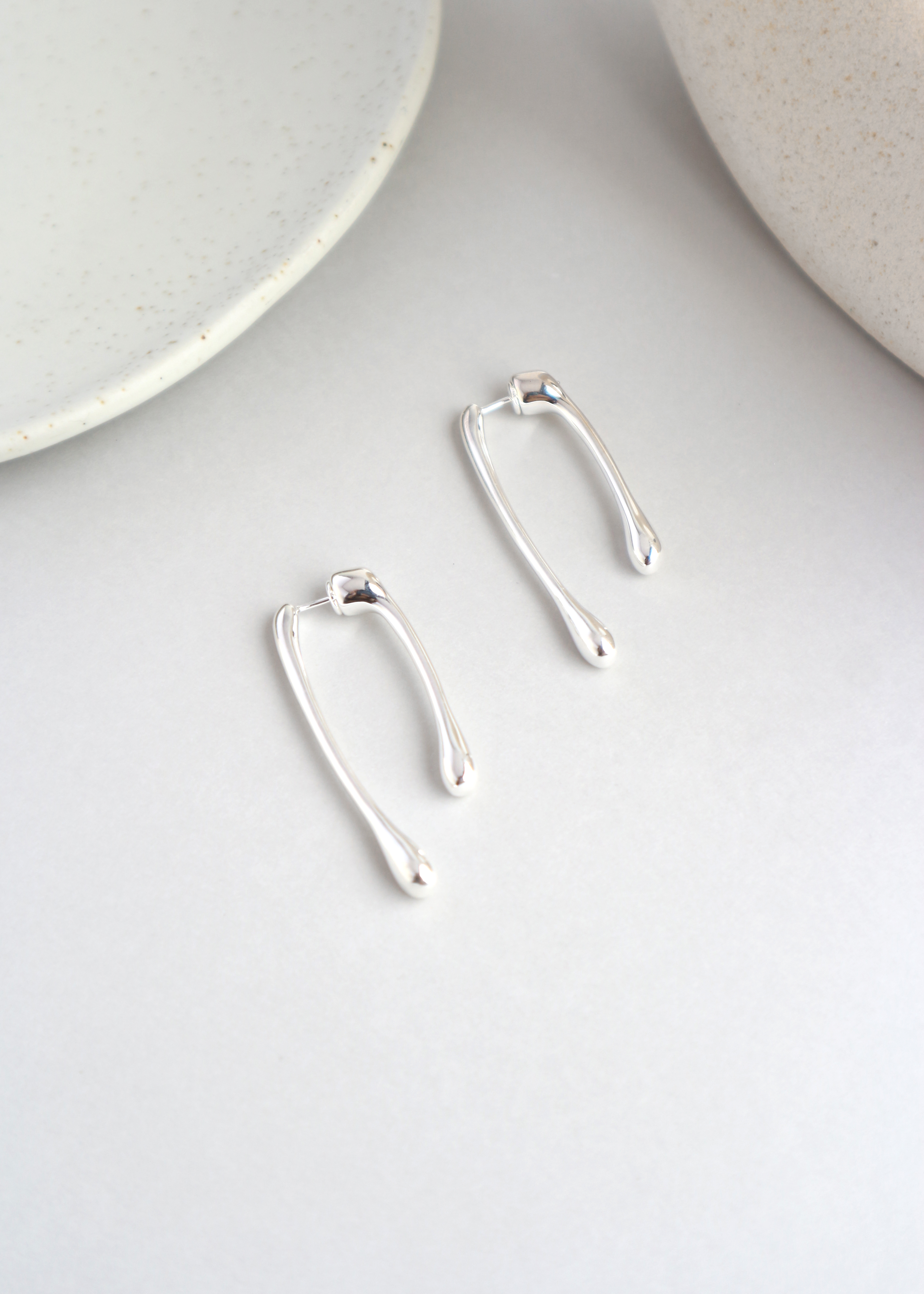 Silver Drip 純銀耳環