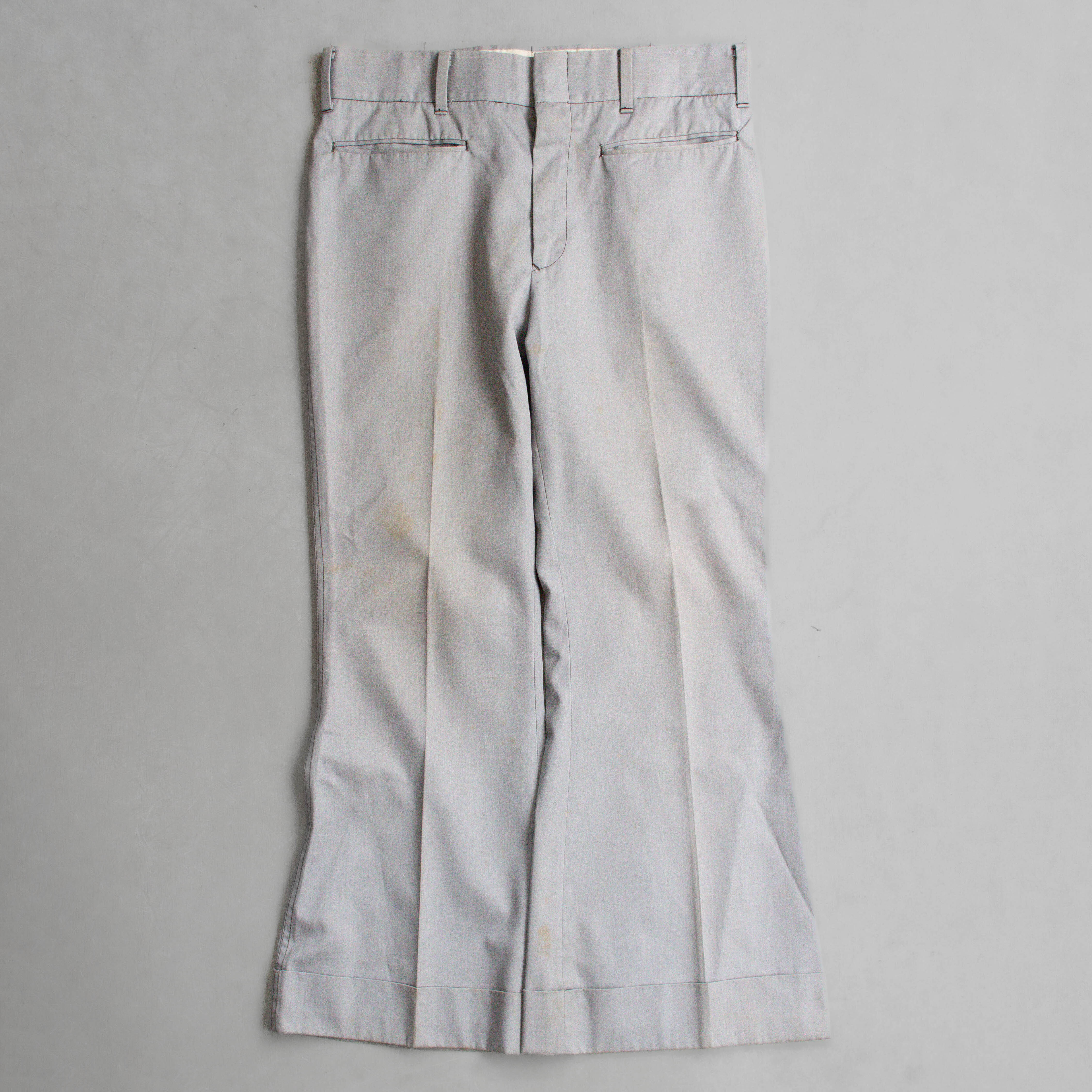 LEVIS STA-PREST FLARE PANTS 美國 灰色 聚酯纖維 靴型 喇叭 長褲