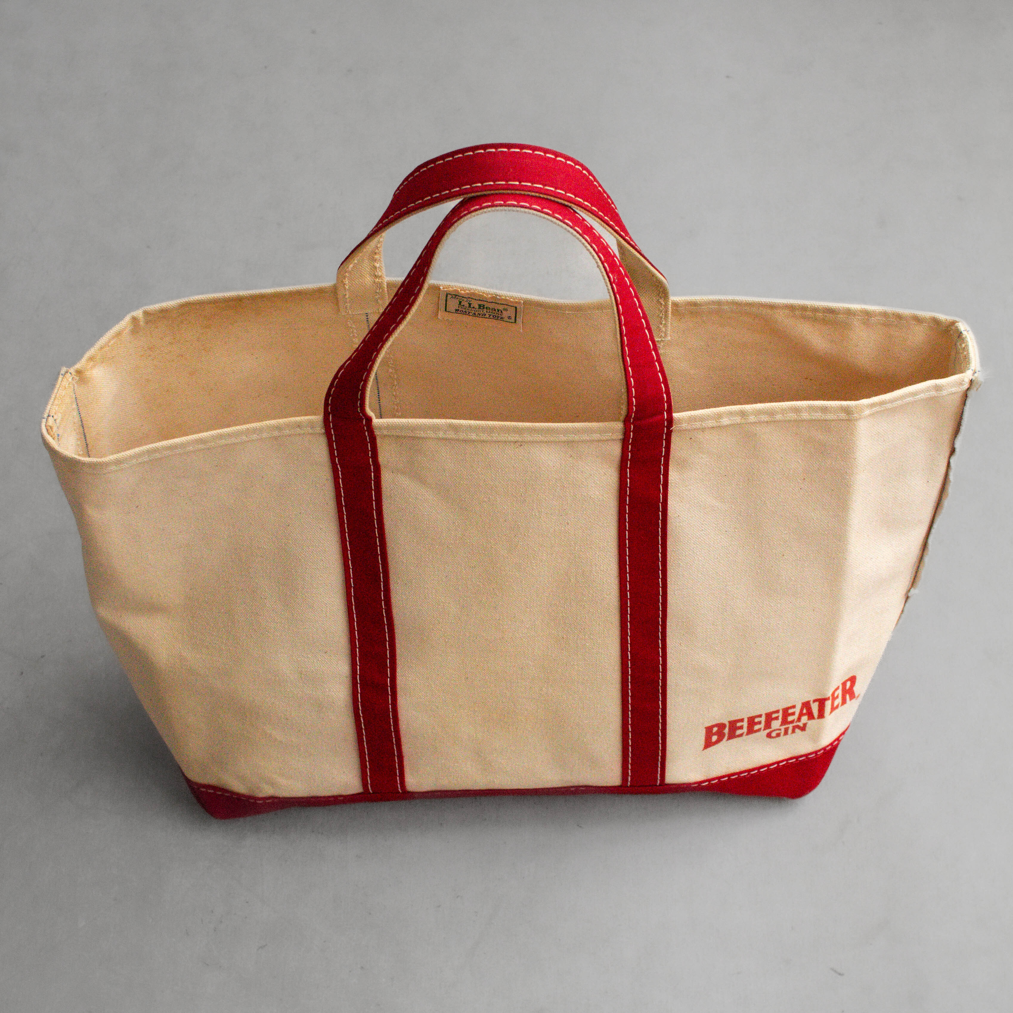 70-80S L.L.BEAN BOAT & TOTE BAG 美國製 紅白 帆布 手提 托特包