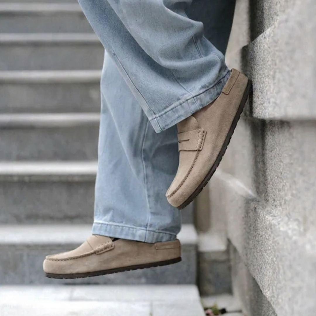 "代購" Birkenstock Naples Wrapped Suede Leather "Taupe" 勃肯 拖鞋 麂皮