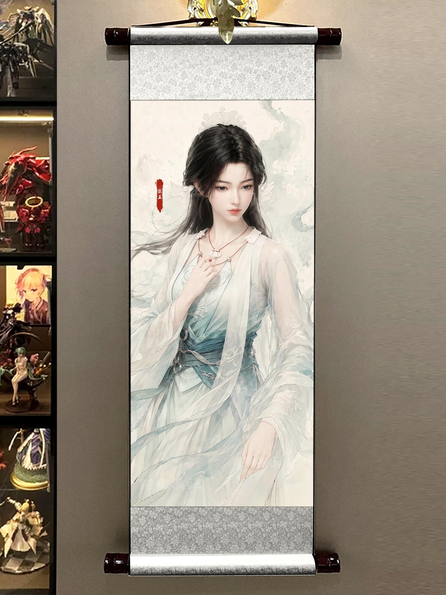 框畫工作室現貨】阿喵畫社國色天香宋玉仙子卷軸畫｜凡人修仙傳
