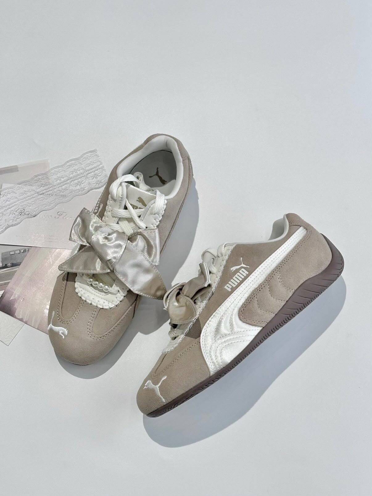 (預訂) Puma Speedcat Bloom 奶茶色 蝴蝶結