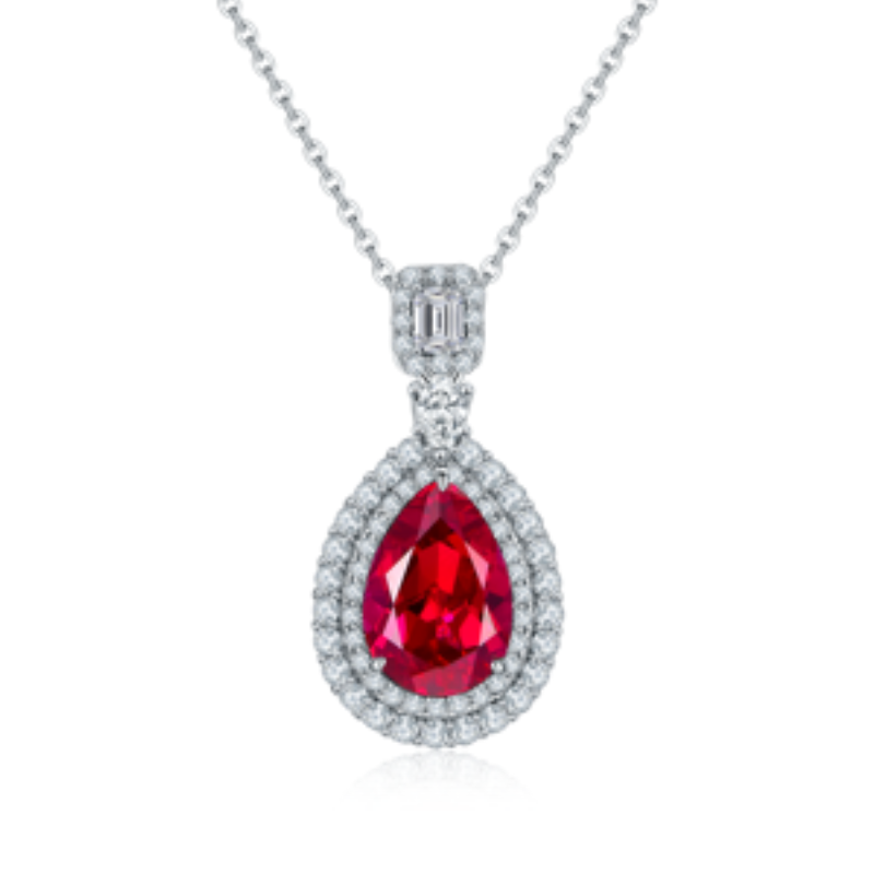 NEC-JJG0809-019 培育紅寶石項鏈 3.58ct [ZH140O] (A19)