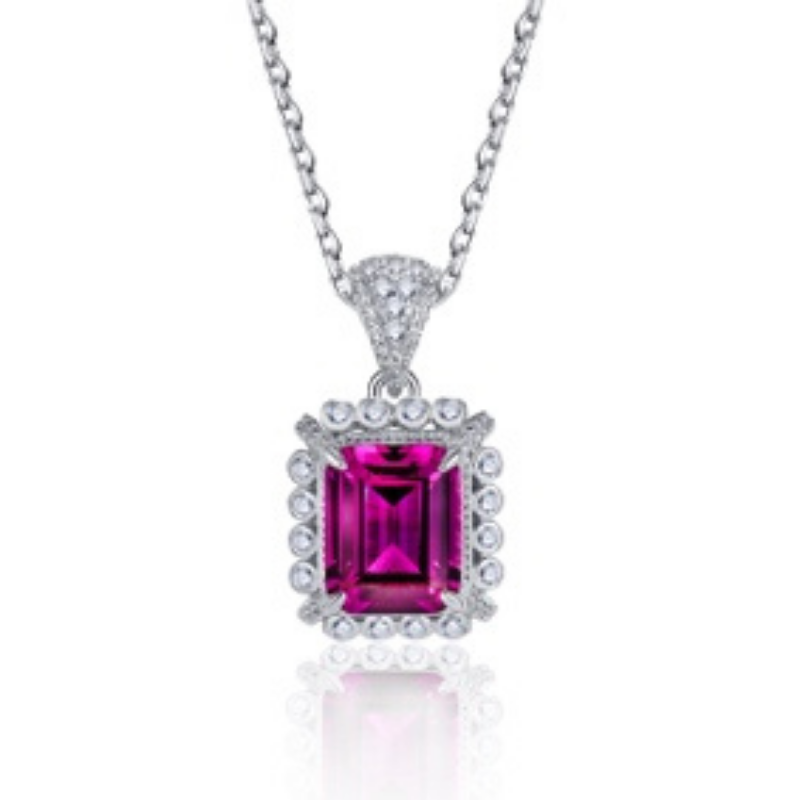 NEC-JJG0809-050 母綠切割培育紅寶項鏈 10*8/3.9ct [ZH194-01] (A50)